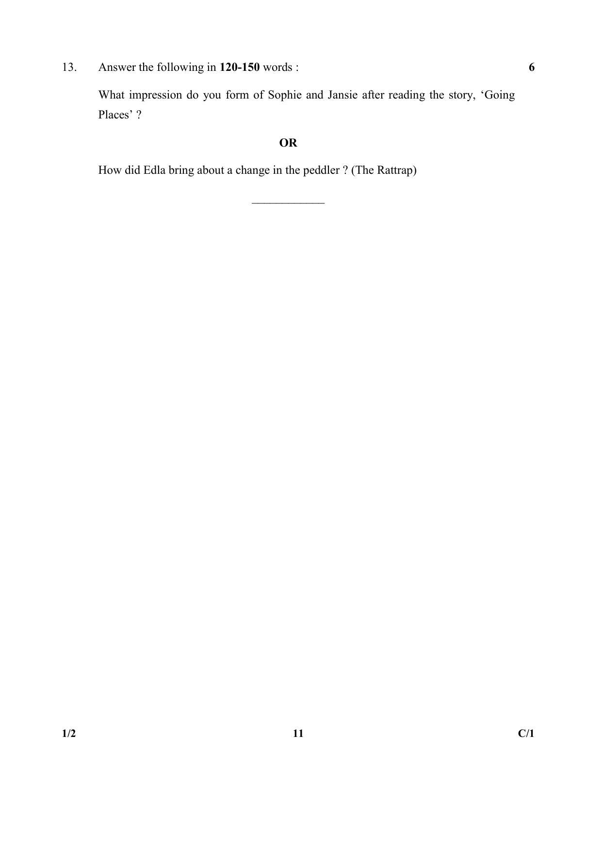 CBSE Class 12 1-2(English Core) 2018 Compartment Question Paper - Page 11