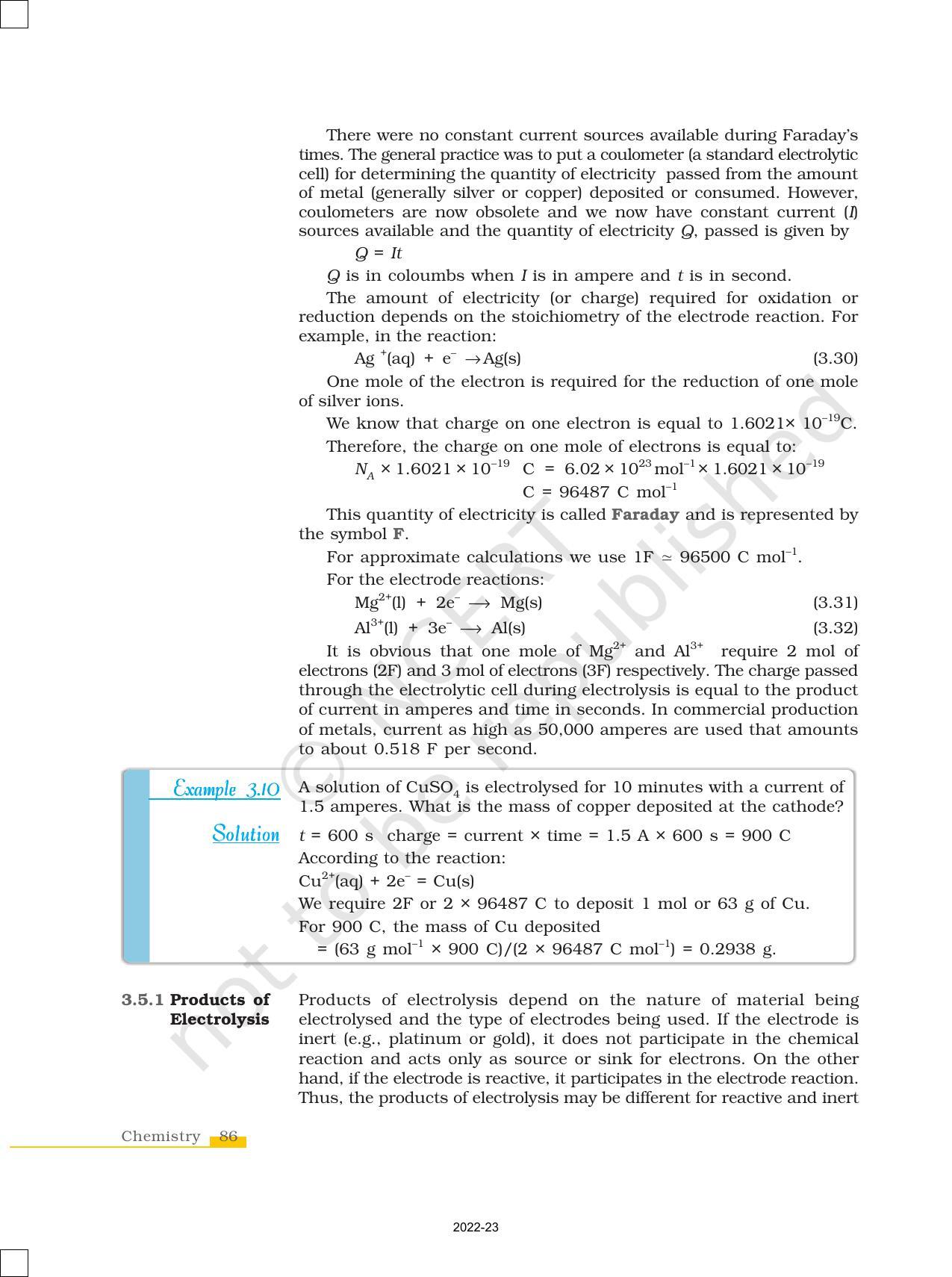 NCERT Book for Class 12 Chemistry Chapter 3 Electrochemistry - Page 22
