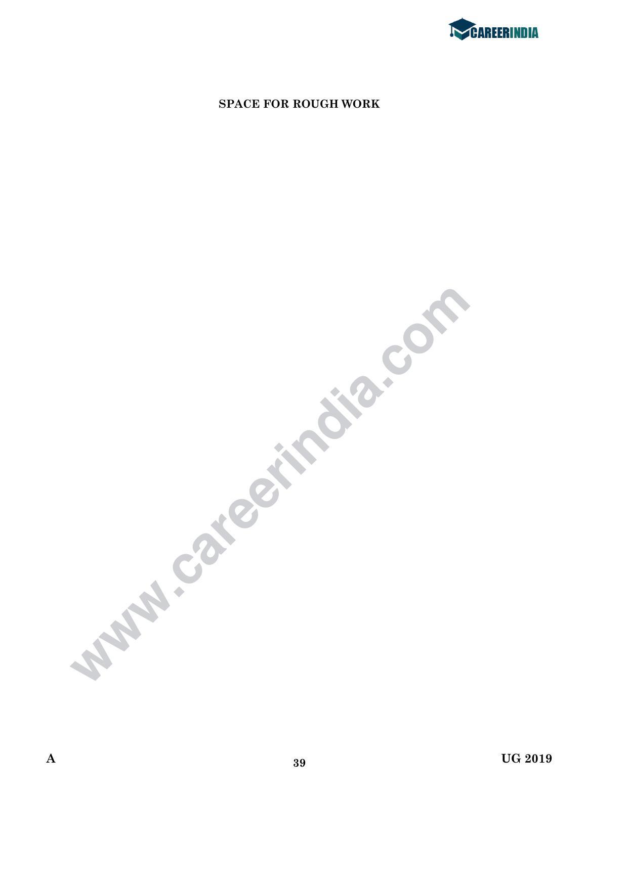 CLAT 2019 UG English Question Paper - Page 38