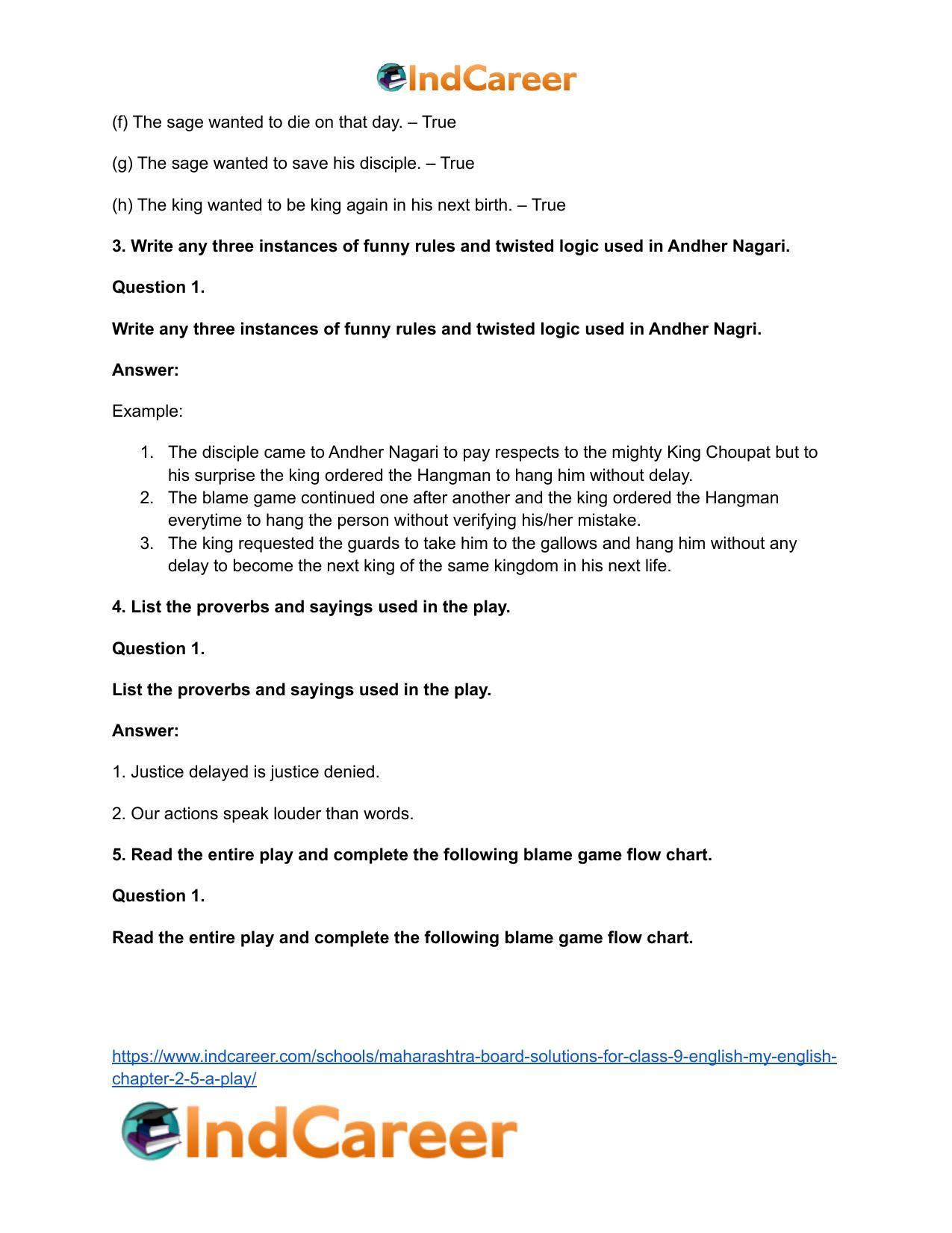 Maharashtra Board Solutions for Class 9- English (My English): Chapter 2.5- A Play - Page 10