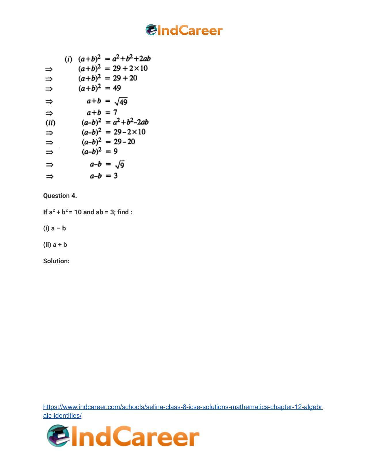 Selina Class 8 ICSE Solutions Mathematics : Chapter 12- Algebraic Identities - Page 24