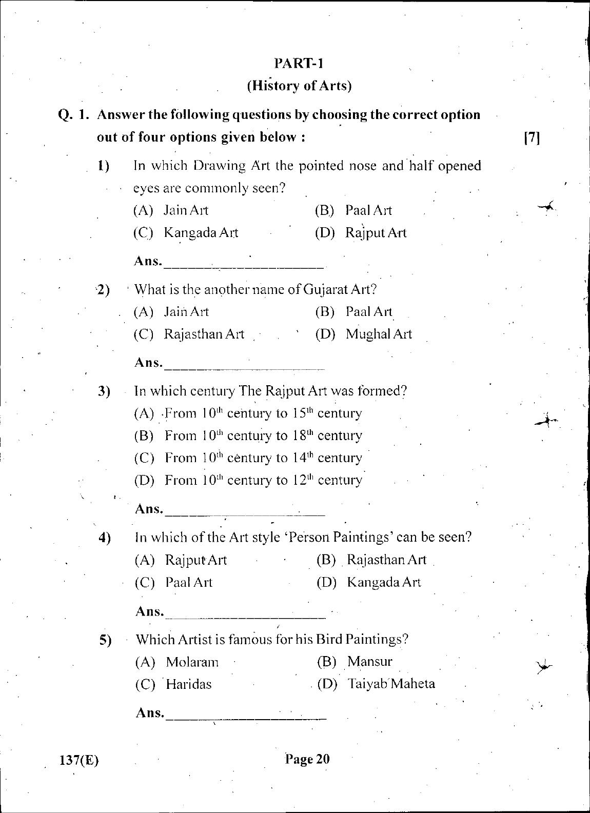 Gujarat Board Class 12th Question Paper March 2019: 137 (GHE) - Page 17