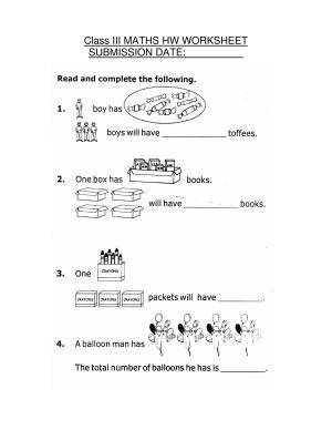 Worksheet for Class 3 Mathematics Count Assignment