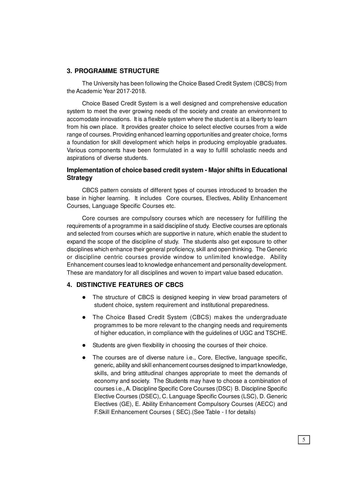 Dr. B.R. Ambedkar Open University (BRAOU) Hyderabad UG Prospectus - Page 13
