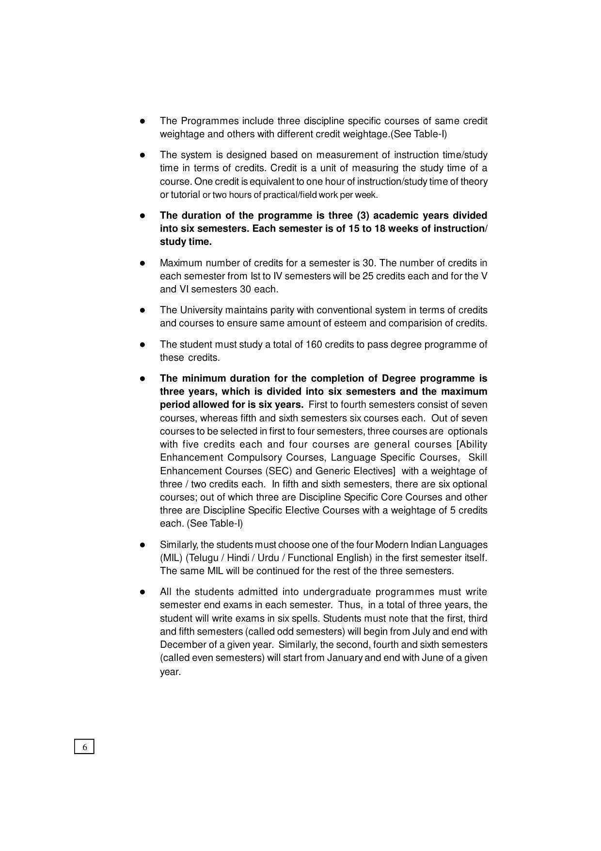 Dr. B.R. Ambedkar Open University (BRAOU) Hyderabad UG Prospectus - Page 14