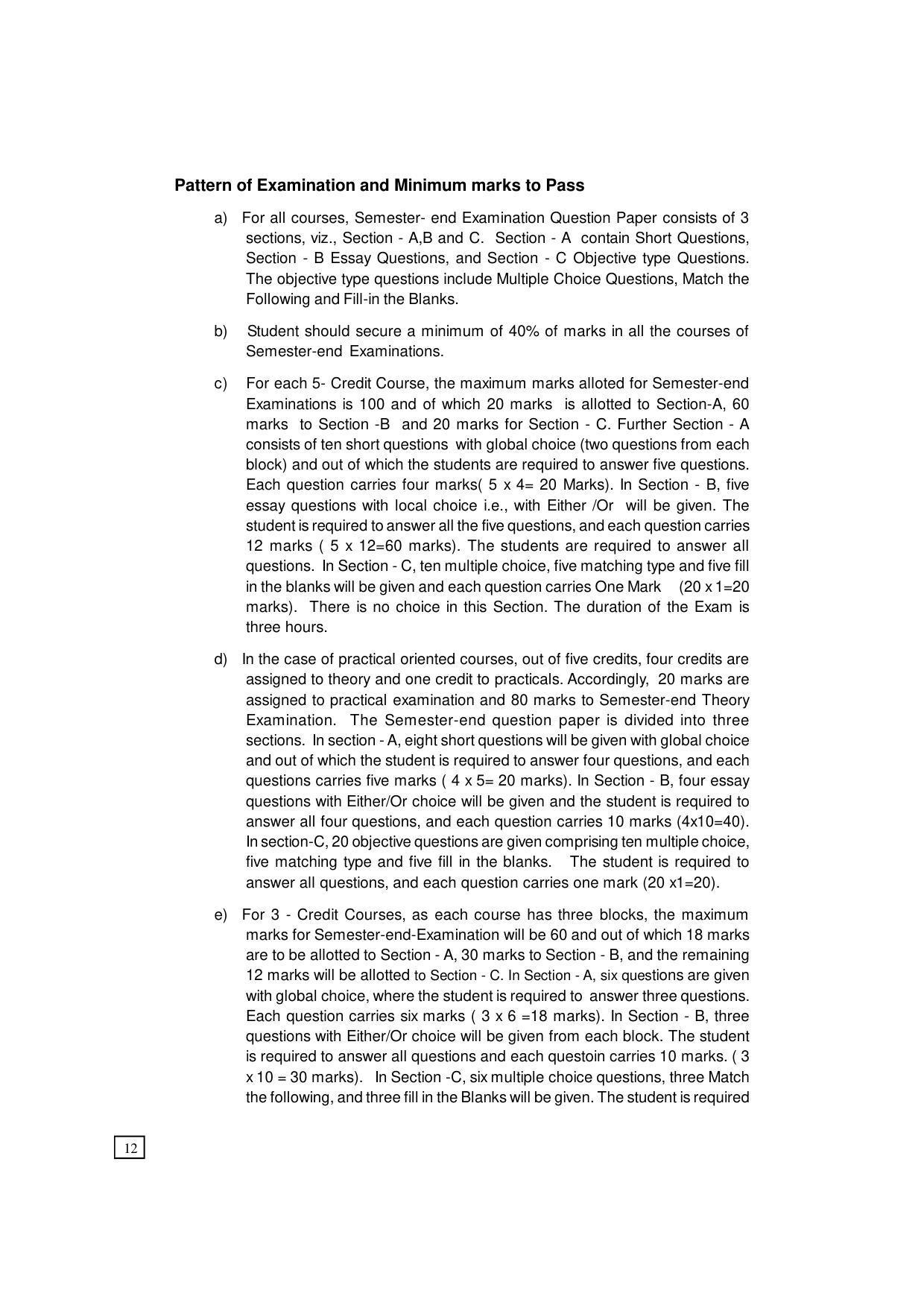 Dr. B.R. Ambedkar Open University (BRAOU) Hyderabad UG Prospectus - Page 20