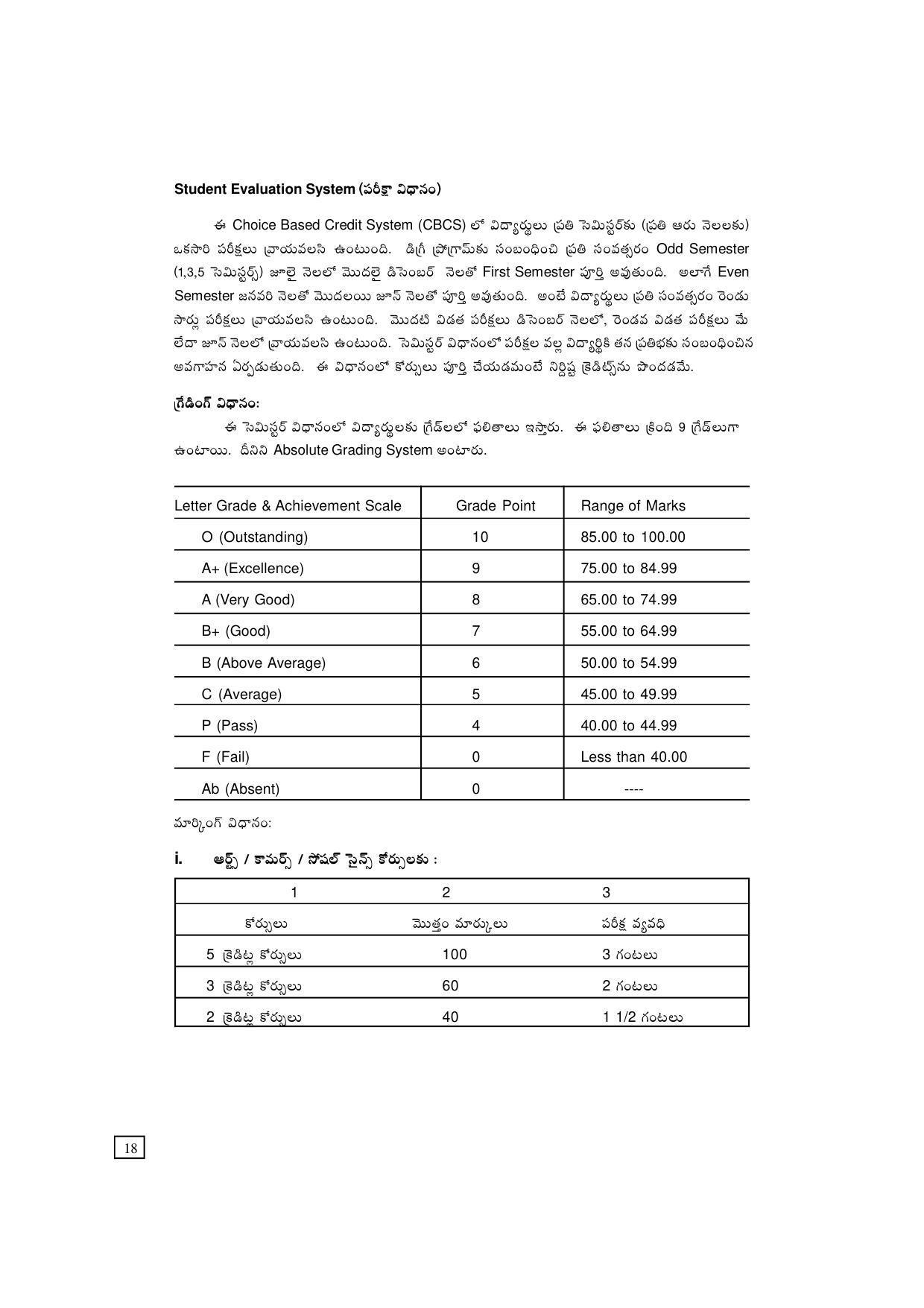 Dr. B.R. Ambedkar Open University (BRAOU) Hyderabad UG Prospectus - Page 26