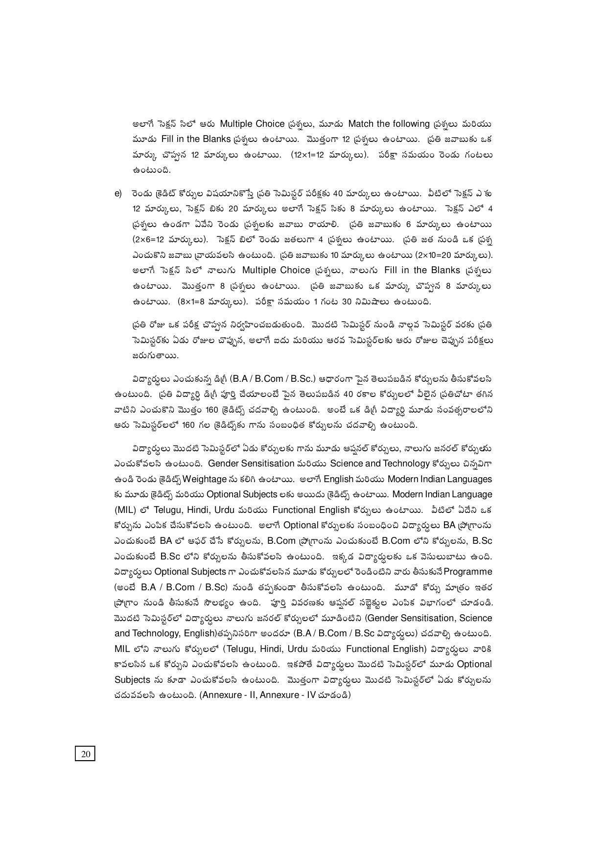 Dr. B.R. Ambedkar Open University (BRAOU) Hyderabad UG Prospectus - Page 28