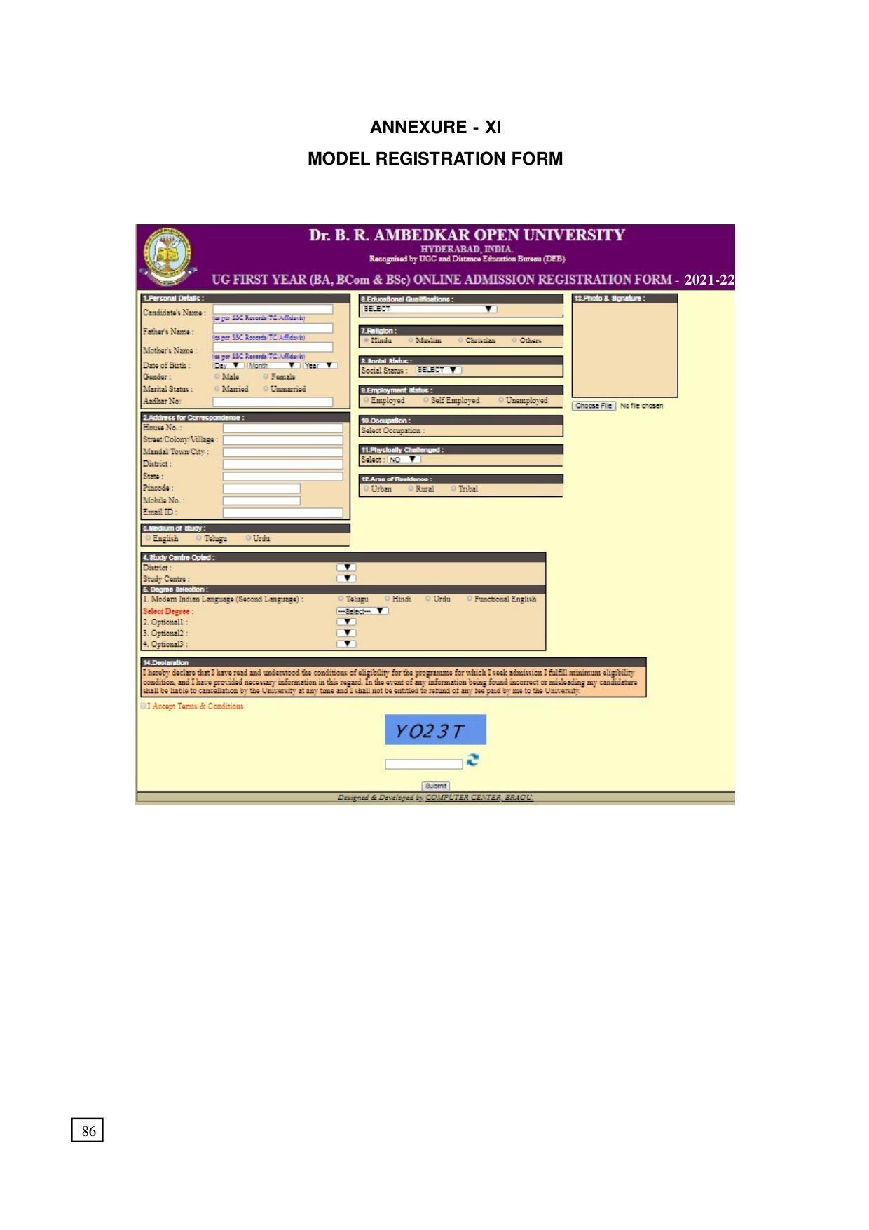 Dr. B.R. Ambedkar Open University (BRAOU) Hyderabad UG Prospectus - Page 94