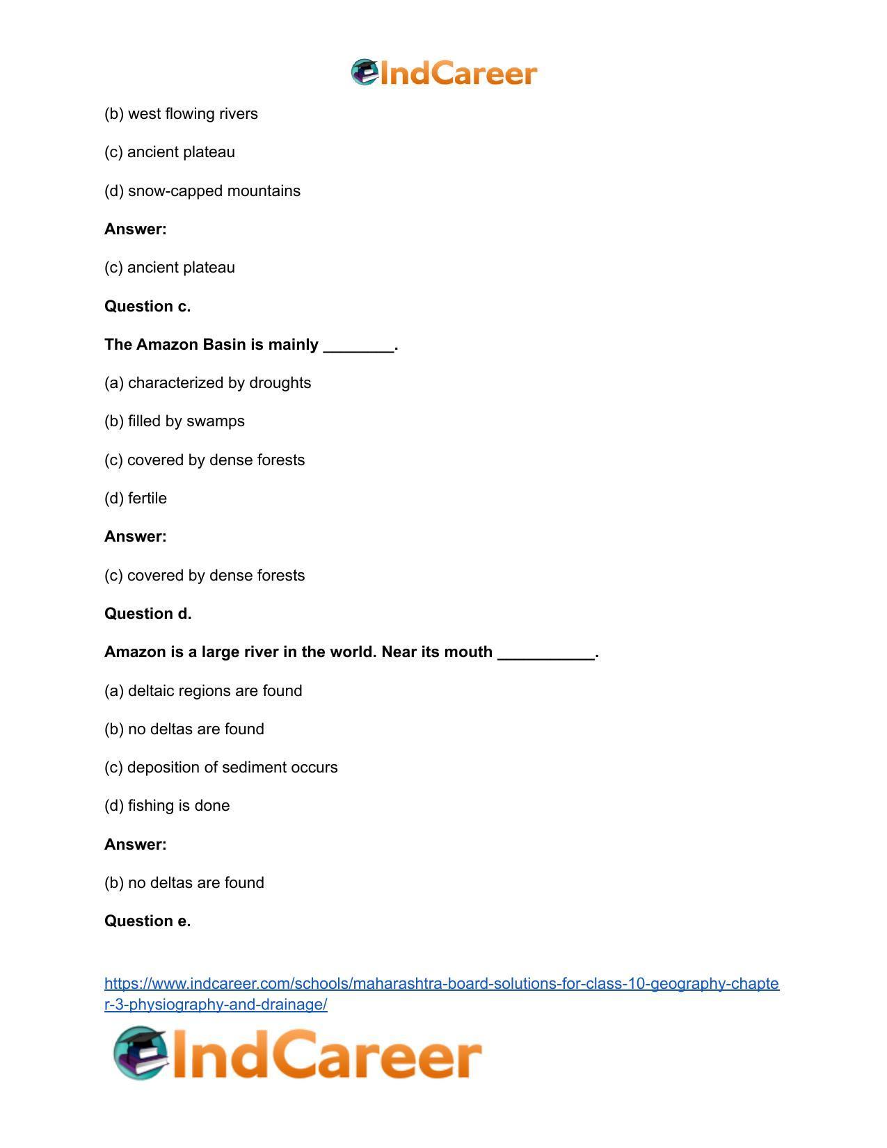 Maharashtra Board Solutions for Class 10- Geography: Chapter 3- Physiography and Drainage - Page 3