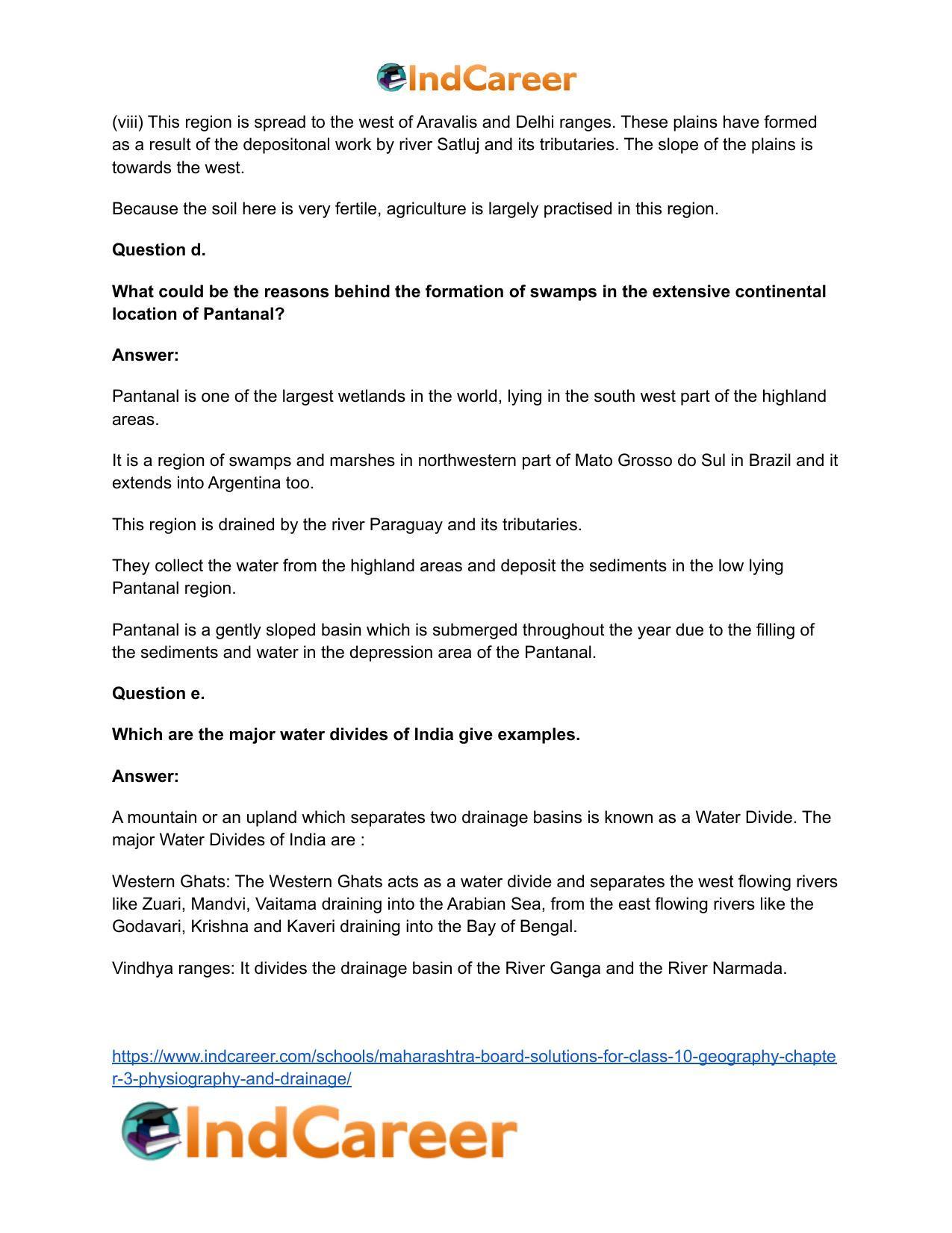 Maharashtra Board Solutions for Class 10- Geography: Chapter 3- Physiography and Drainage - Page 7