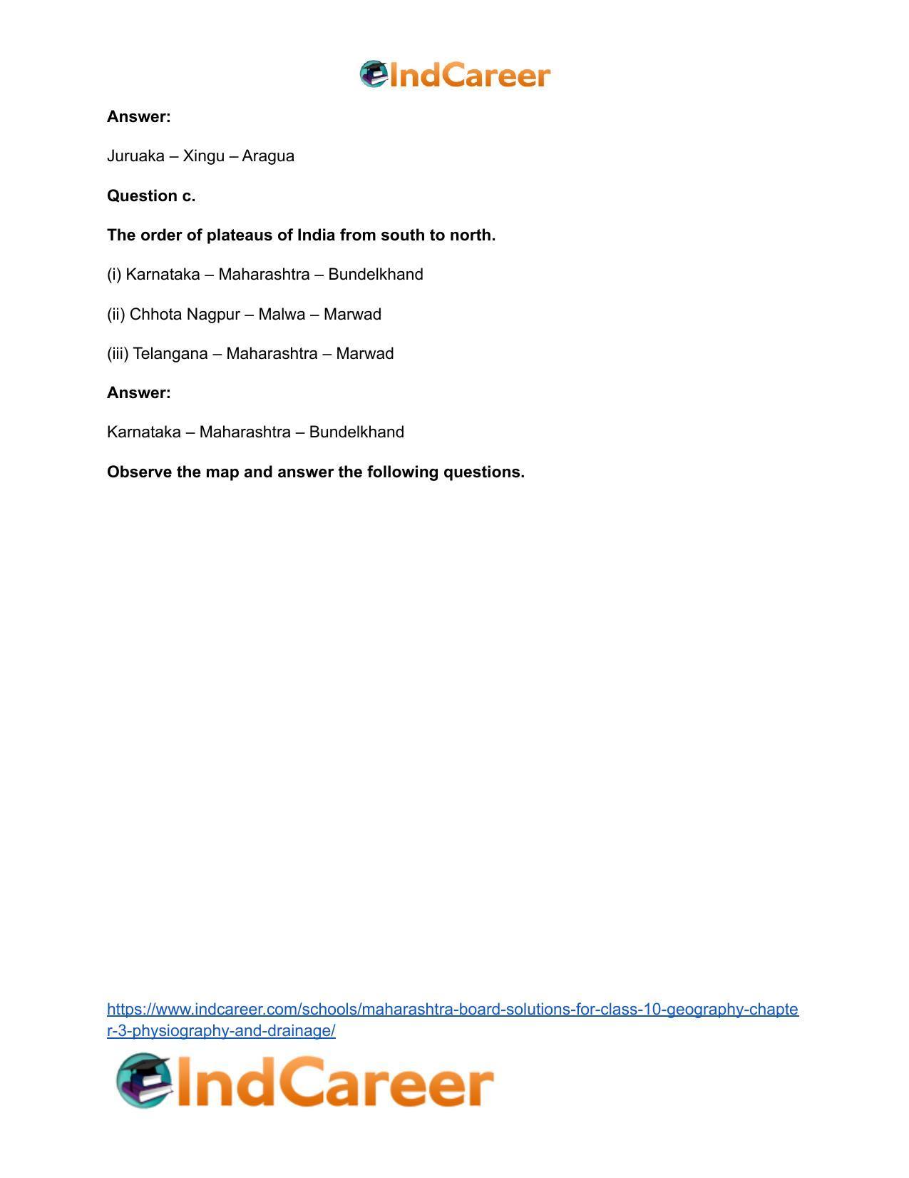 Maharashtra Board Solutions for Class 10- Geography: Chapter 3- Physiography and Drainage - Page 13