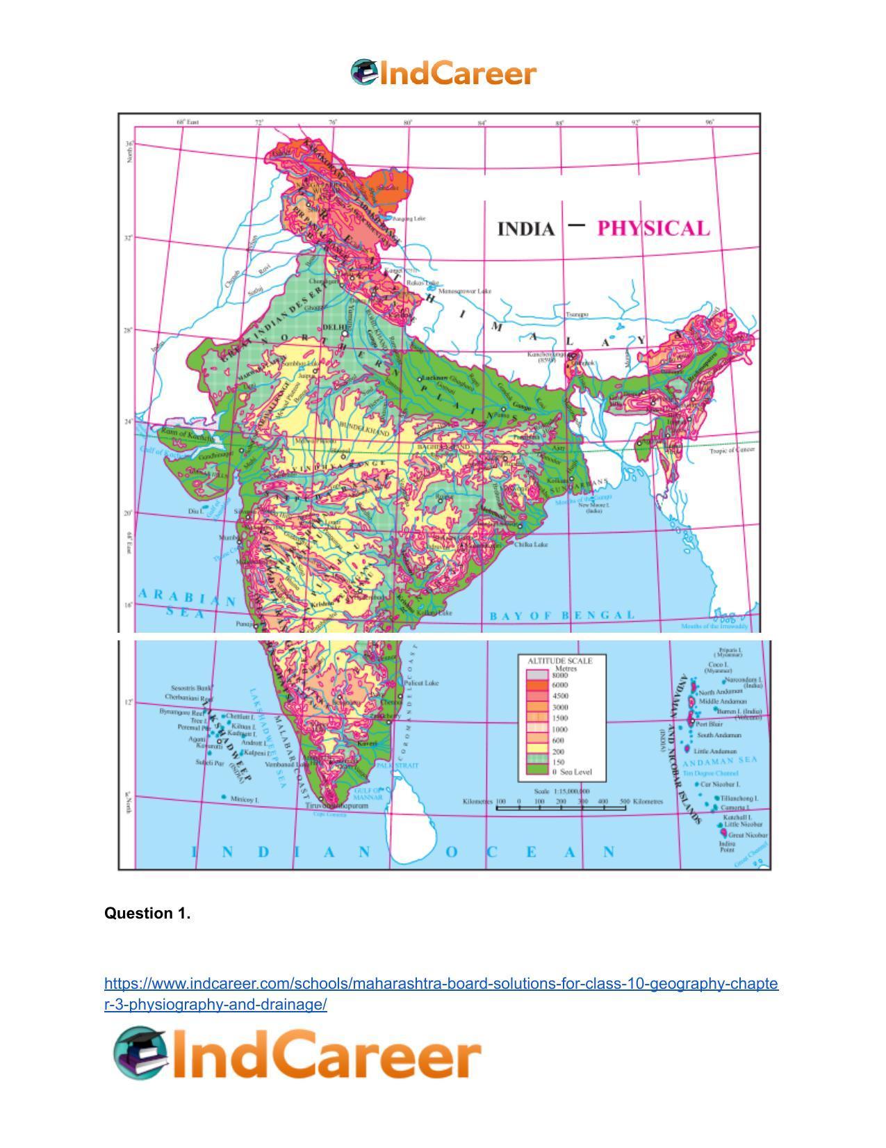 Maharashtra Board Solutions for Class 10- Geography: Chapter 3- Physiography and Drainage - Page 14