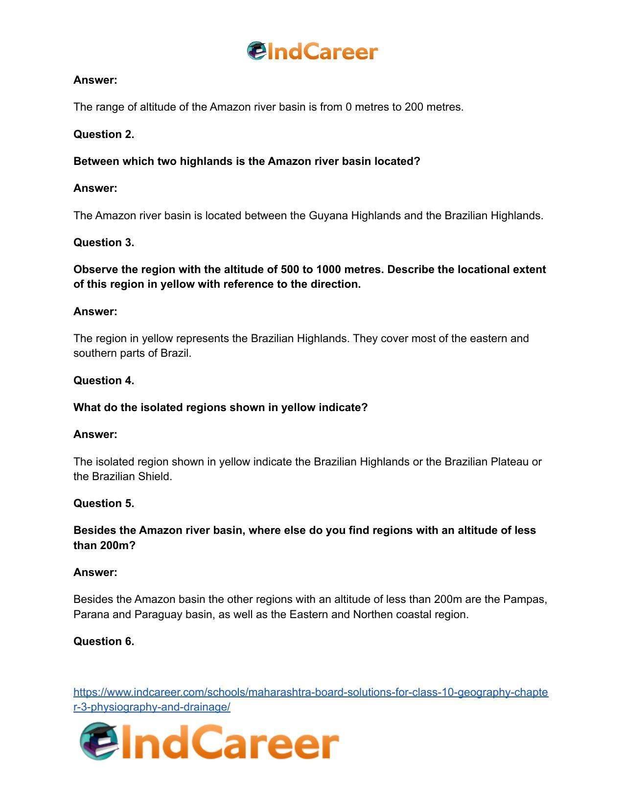 Maharashtra Board Solutions for Class 10- Geography: Chapter 3- Physiography and Drainage - Page 18