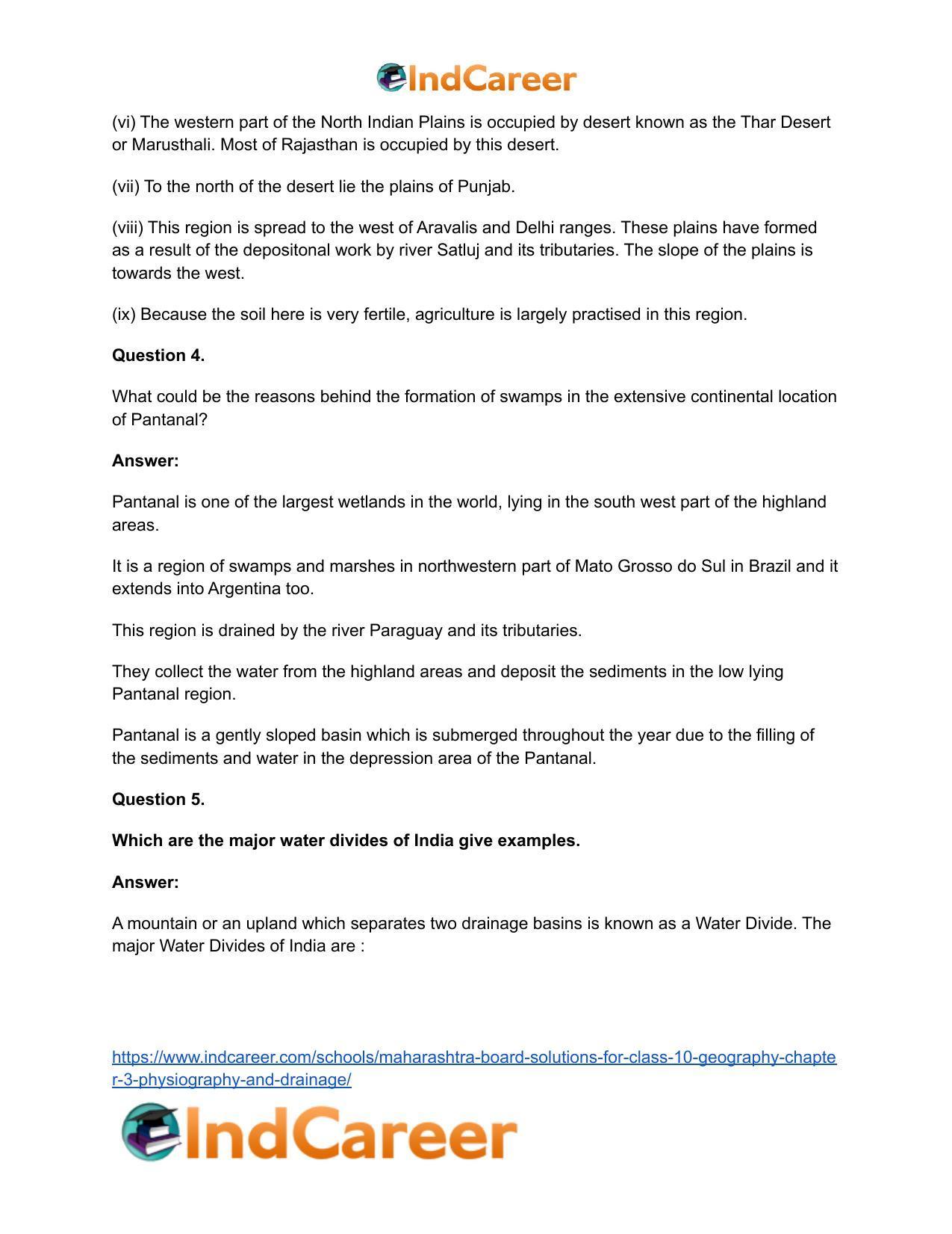 Maharashtra Board Solutions for Class 10- Geography: Chapter 3- Physiography and Drainage - Page 23
