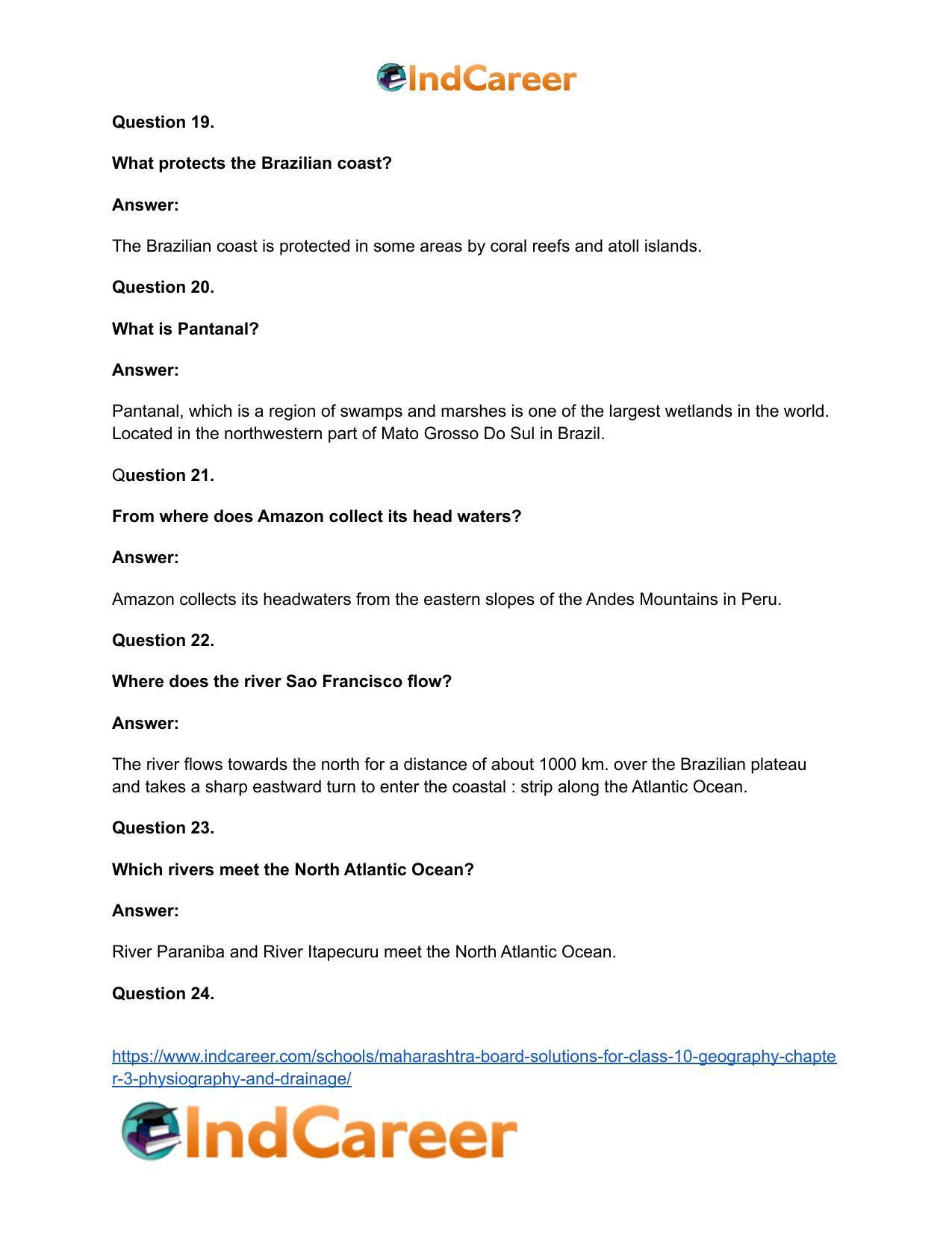 Maharashtra Board Solutions for Class 10- Geography: Chapter 3- Physiography and Drainage - Page 44