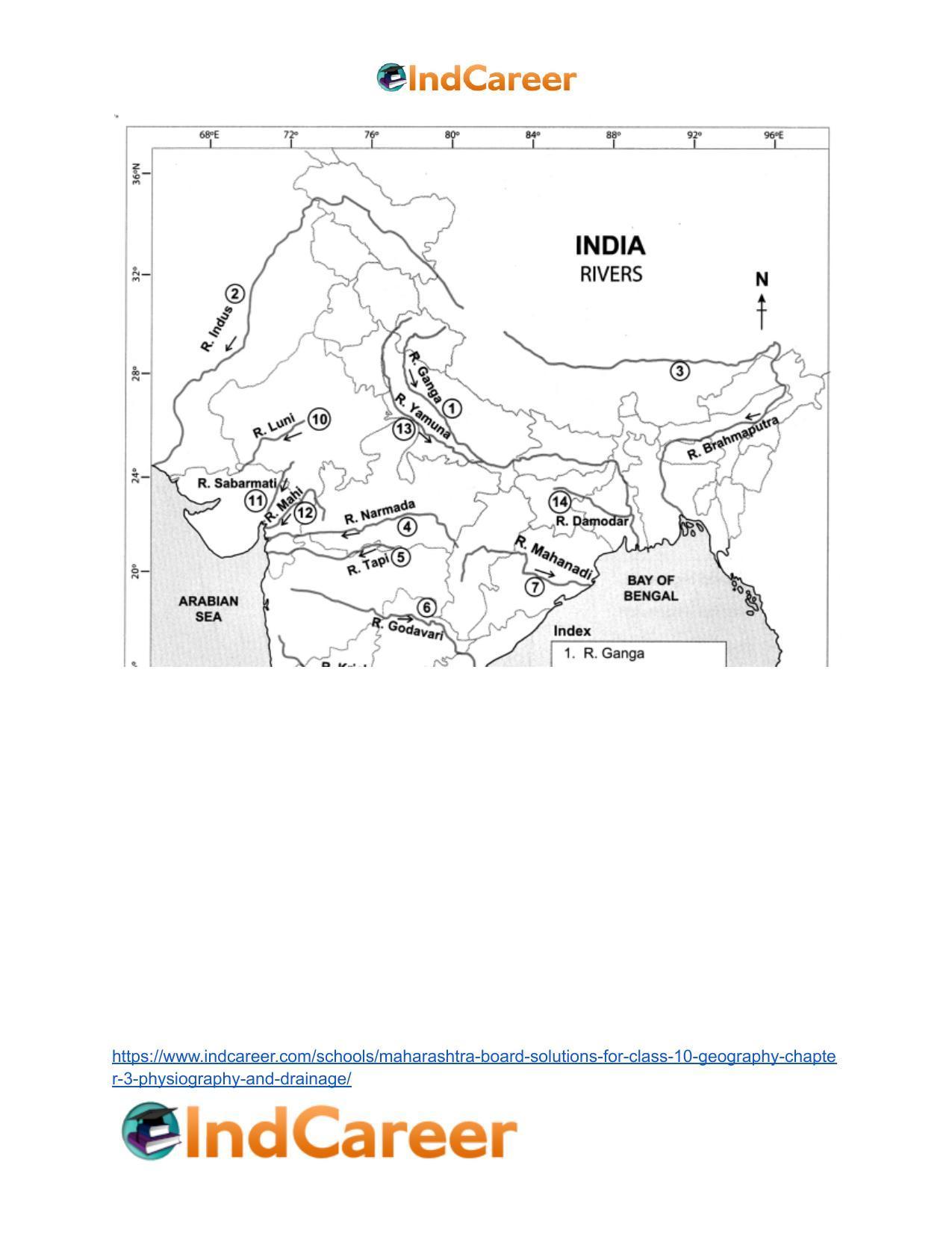 Maharashtra Board Solutions for Class 10- Geography: Chapter 3- Physiography and Drainage - Page 59