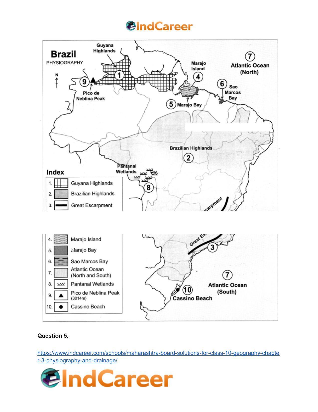 Maharashtra Board Solutions for Class 10- Geography: Chapter 3- Physiography and Drainage - Page 61