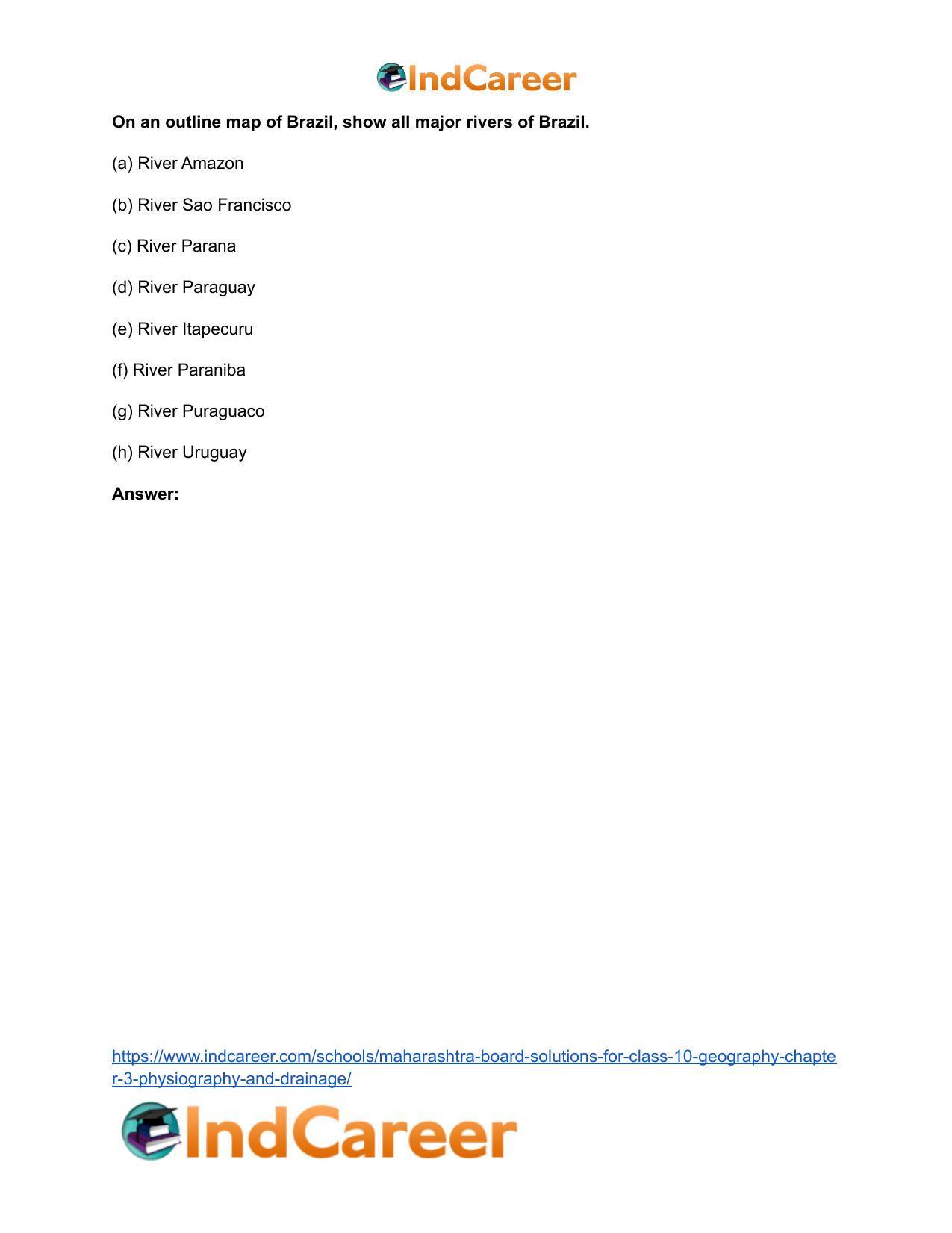 Maharashtra Board Solutions for Class 10- Geography: Chapter 3- Physiography and Drainage - Page 62
