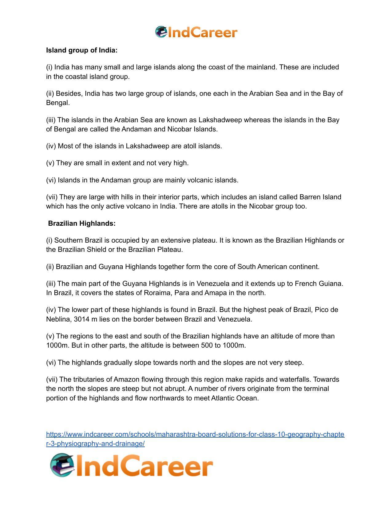Maharashtra Board Solutions for Class 10- Geography: Chapter 3- Physiography and Drainage - Page 67