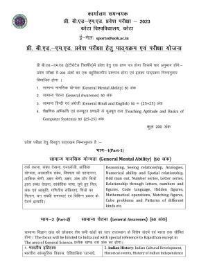 Rajasthan PBMET Syllabus