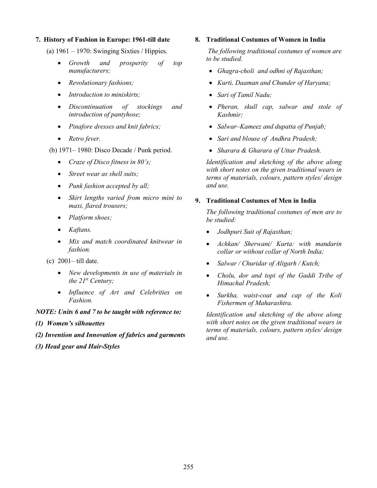 ISC Class XI & XII Fashion Designing Syllabus - Page 6