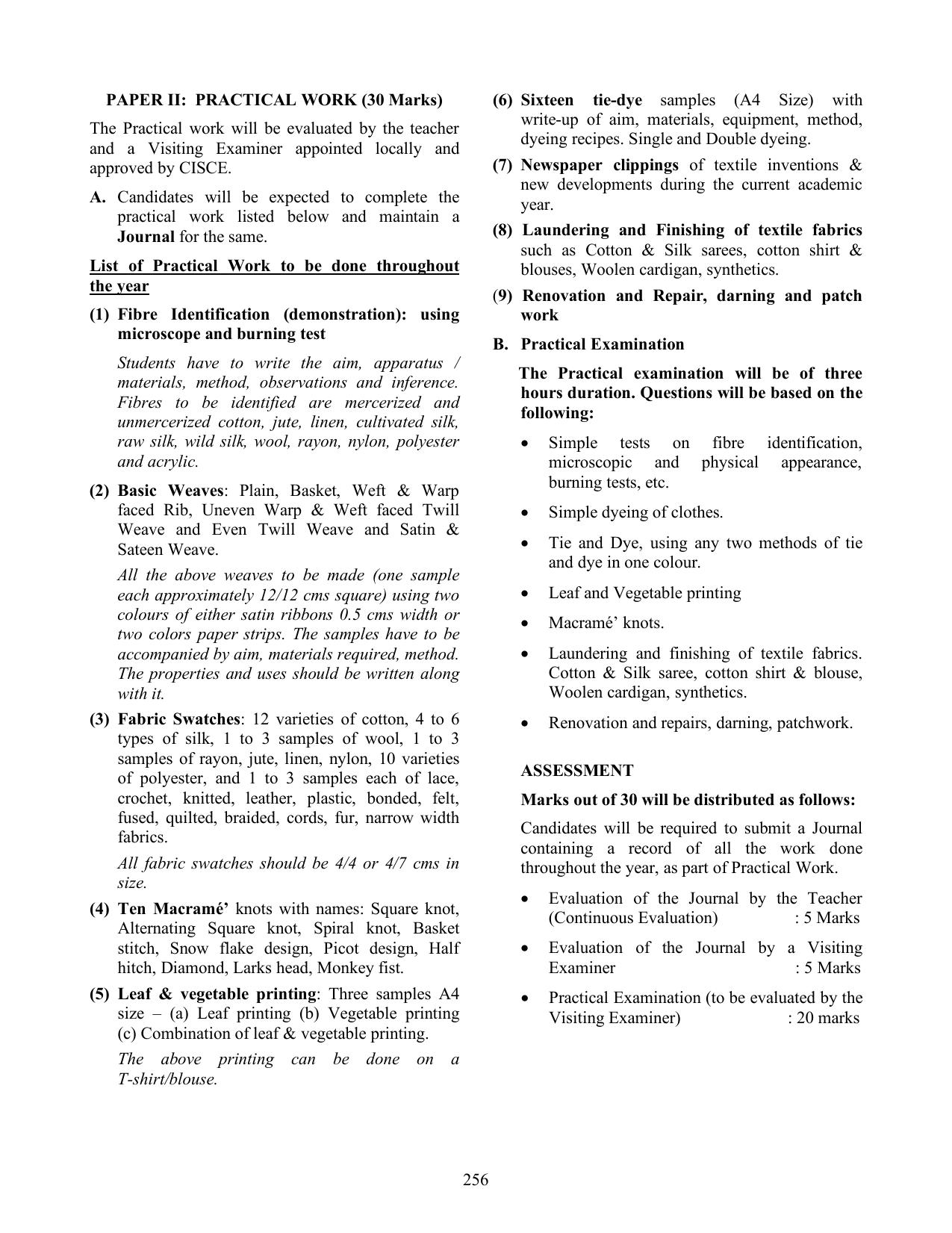 ISC Class XI & XII Fashion Designing Syllabus - Page 7