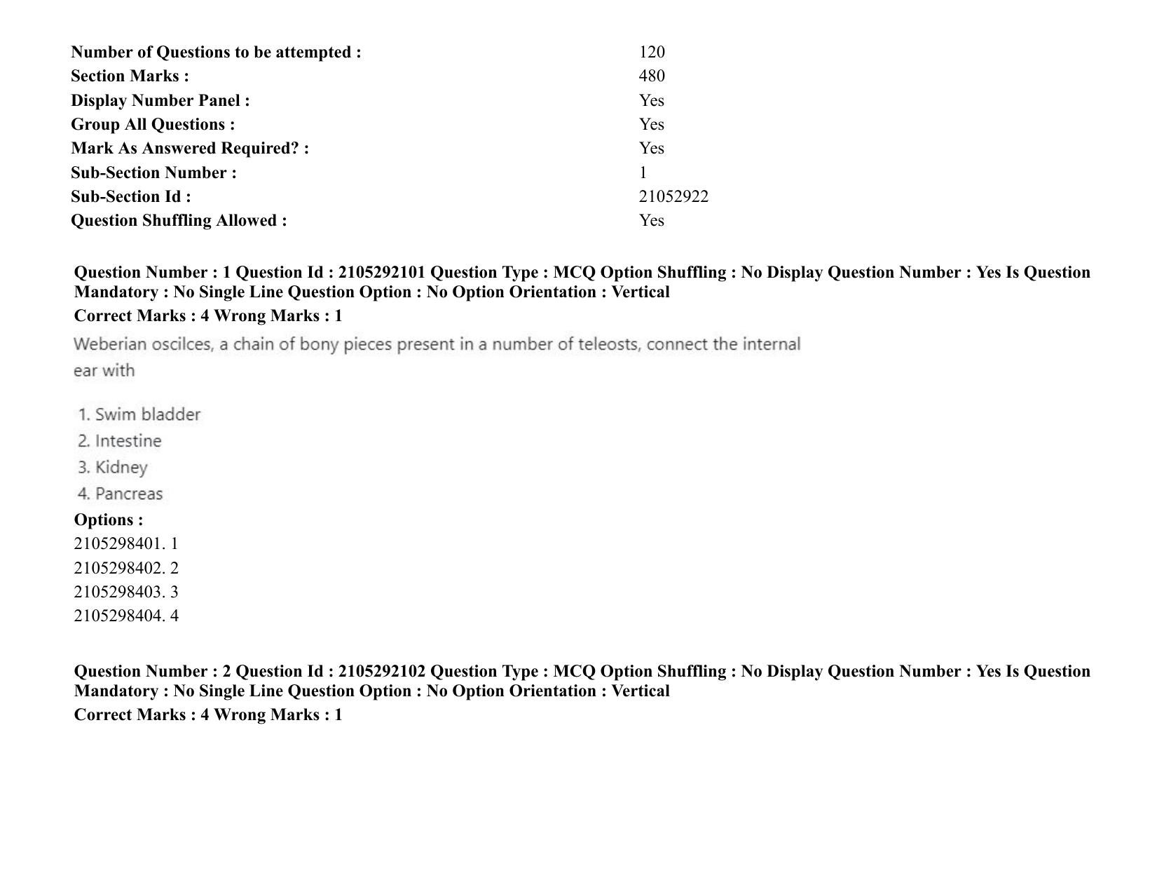ICAR AIEEA PG 2020 FISHERIES SCIENCES Question Paper - Page 2
