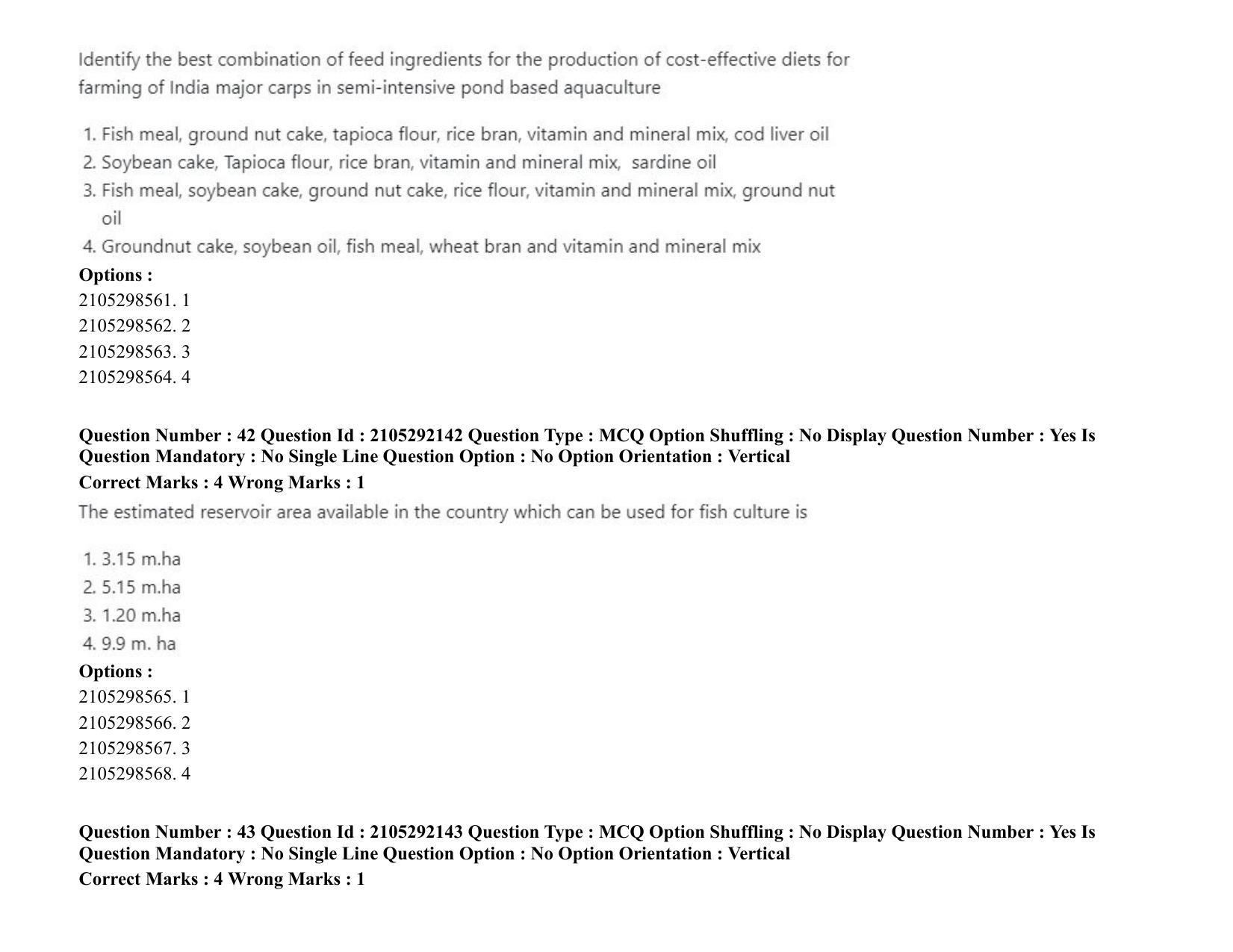 ICAR AIEEA PG 2020 FISHERIES SCIENCES Question Paper - Page 23