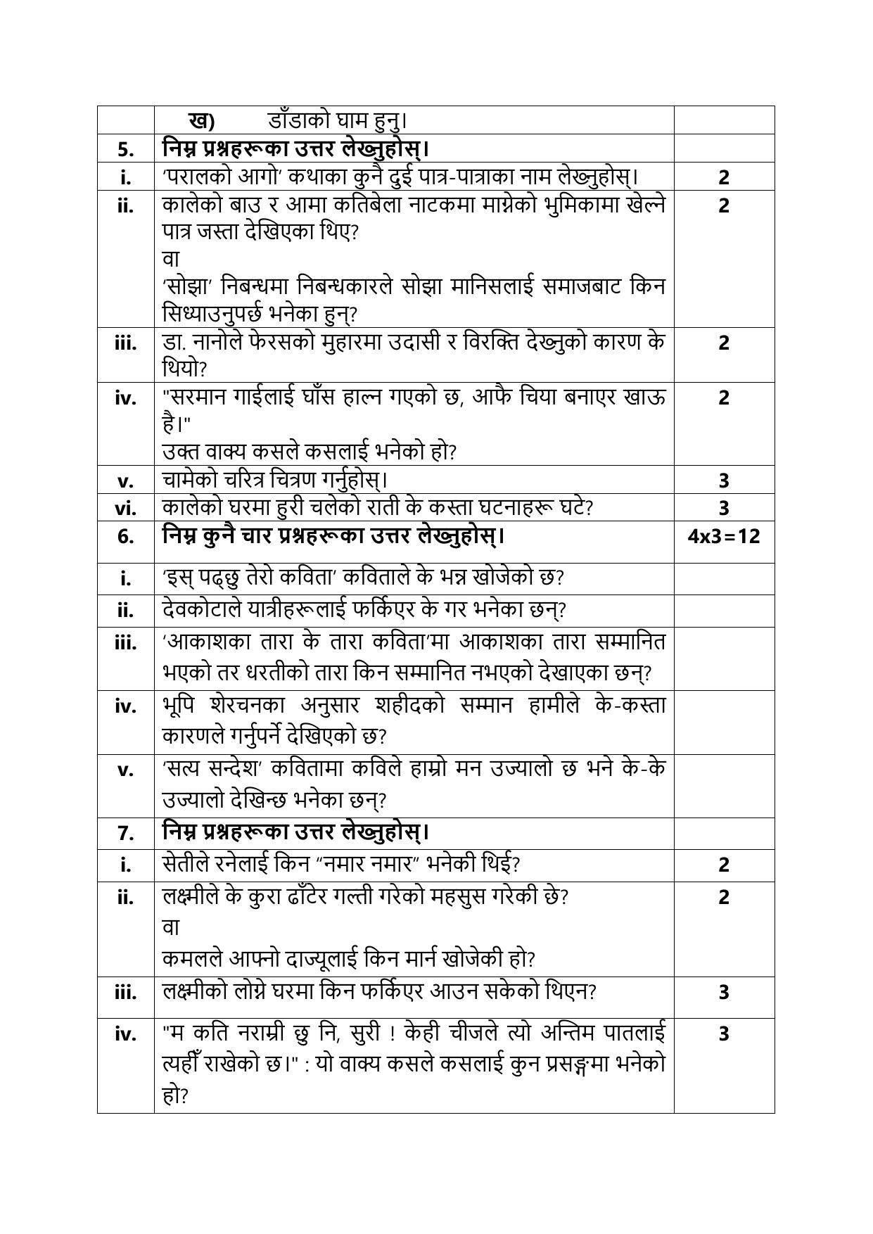 CBSE Class 10 Nepali Sample Paper 2025 - Page 6