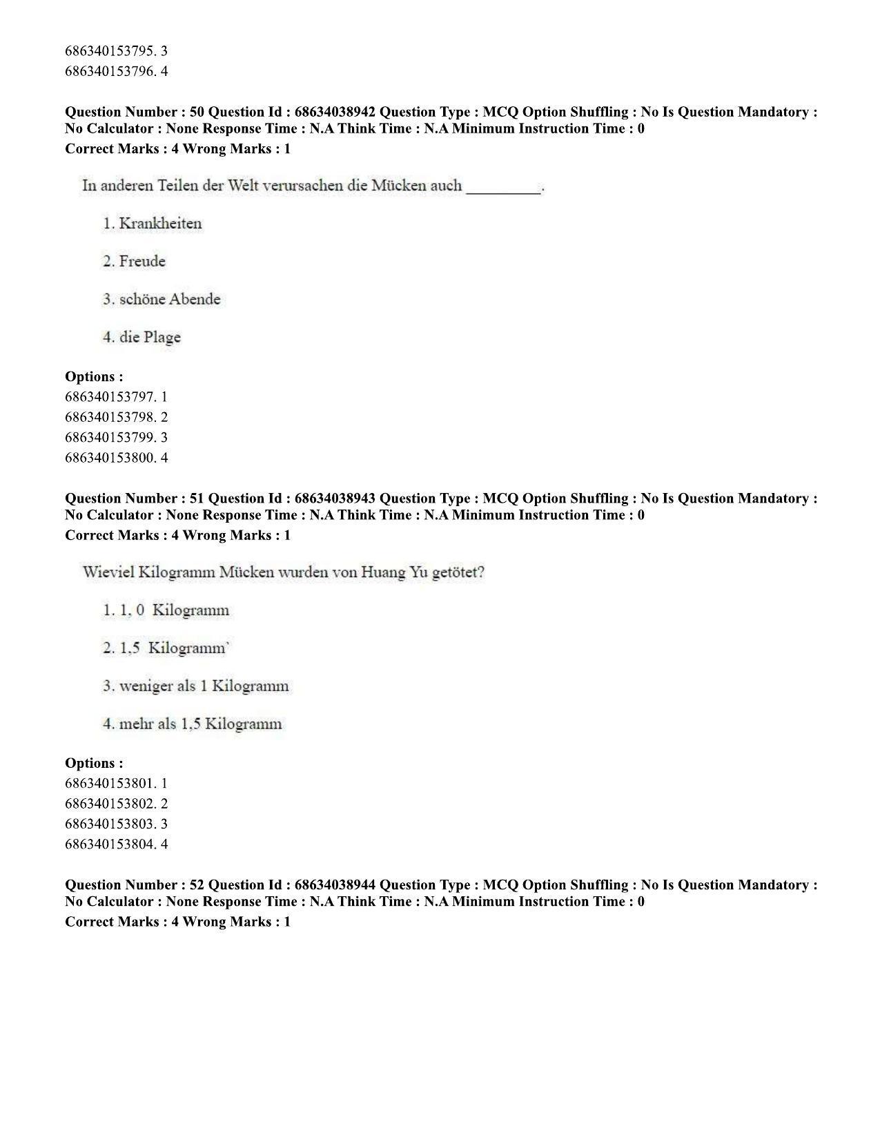 CUET PG 2023: LAQP12 – German (Hin) - Shift 2 (25-06-2023) Question Paper - Page 72