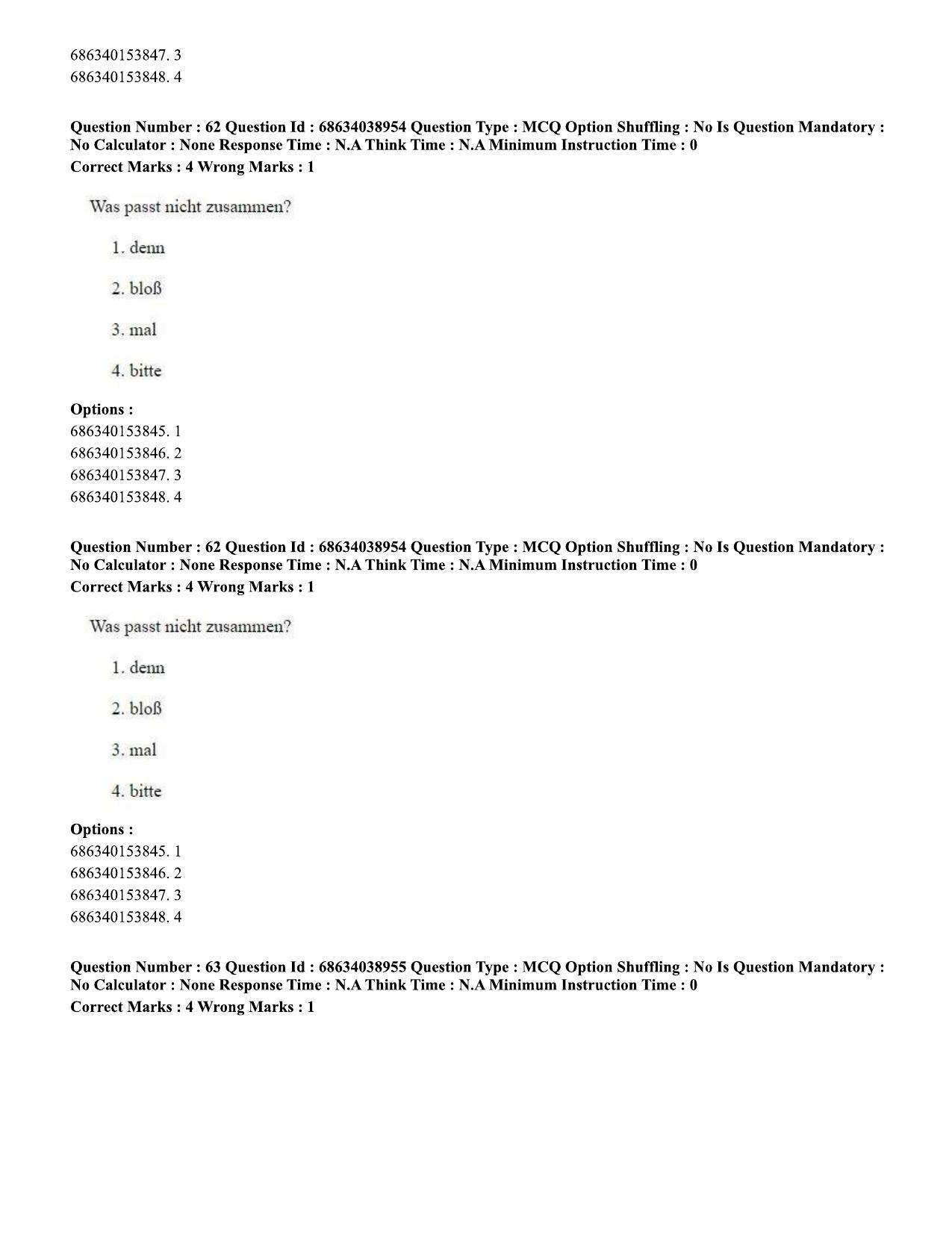 CUET PG 2023: LAQP12 – German (Hin) - Shift 2 (25-06-2023) Question Paper - Page 88