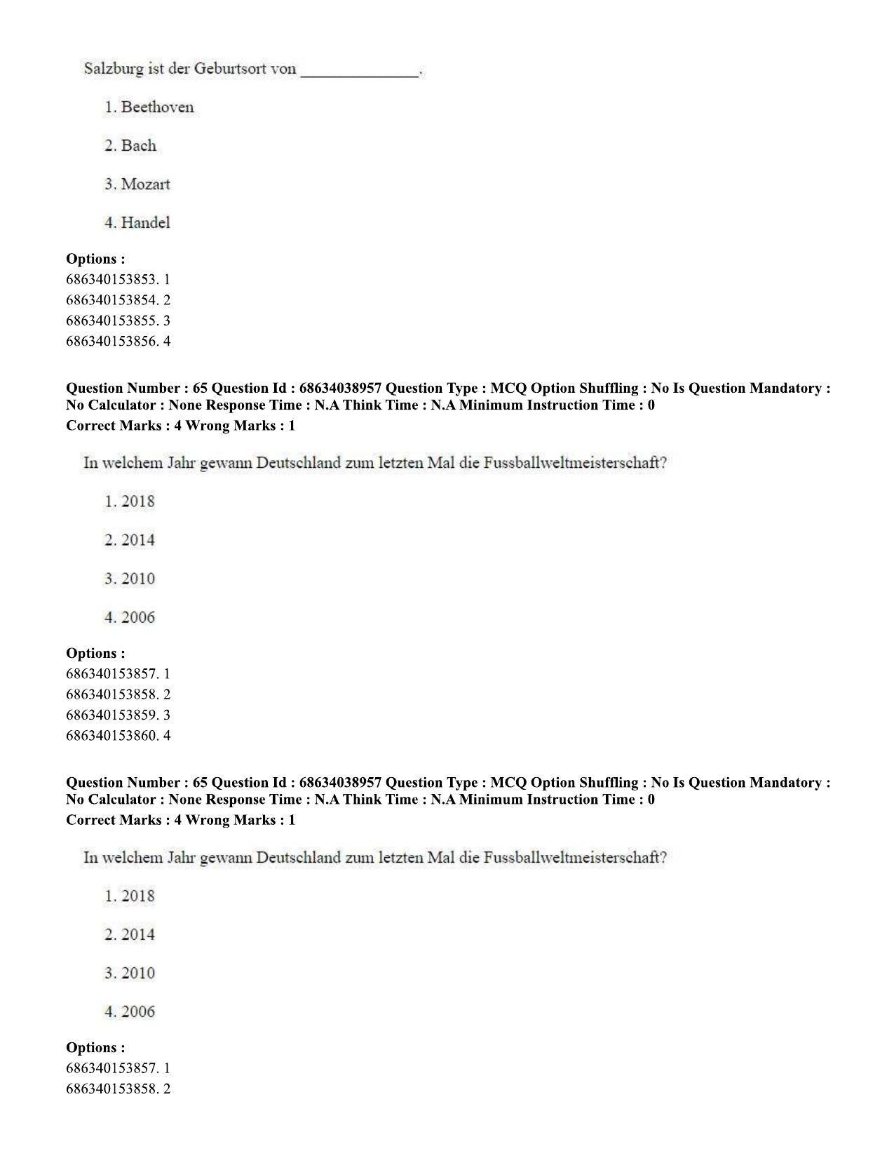 CUET PG 2023: LAQP12 – German (Hin) - Shift 2 (25-06-2023) Question Paper - Page 91