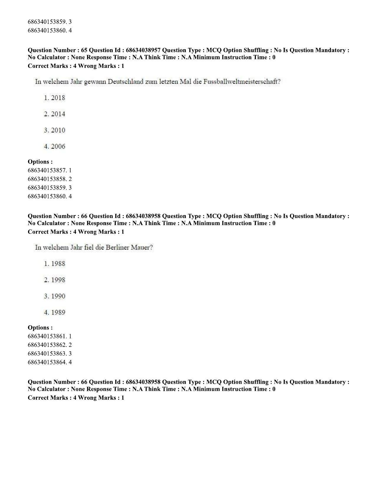 CUET PG 2023: LAQP12 – German (Hin) - Shift 2 (25-06-2023) Question Paper - Page 92