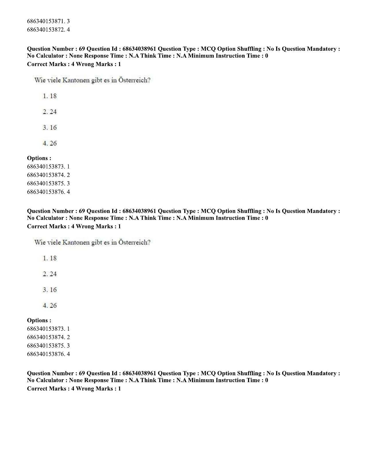 CUET PG 2023: LAQP12 – German (Hin) - Shift 2 (25-06-2023) Question Paper - Page 96