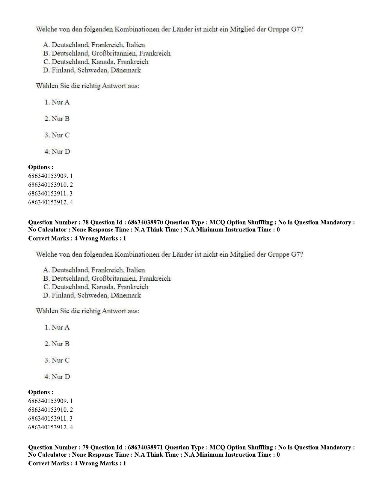CUET PG 2023: LAQP12 – German (Hin) - Shift 2 (25-06-2023) Question Paper - Page 108