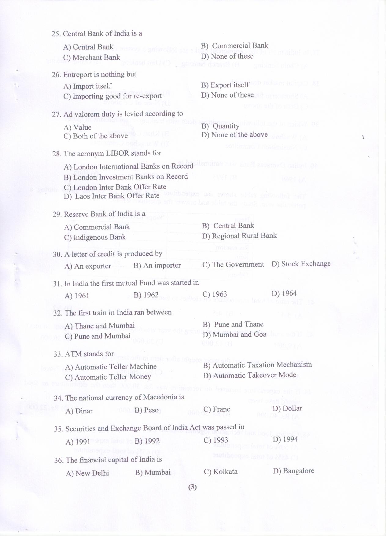 PU MET 2015 Question Booklet with Key - Page 4