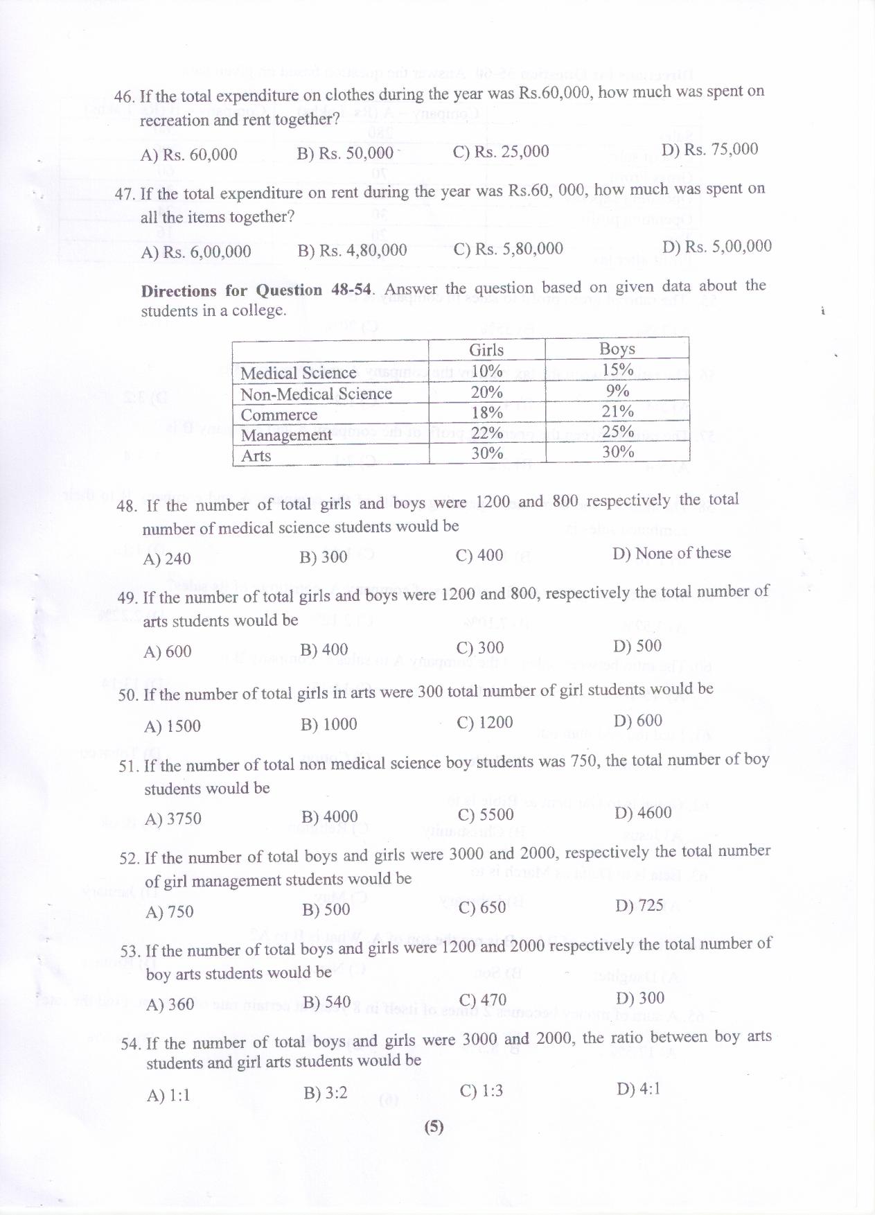PU MET 2015 Question Booklet with Key - Page 6