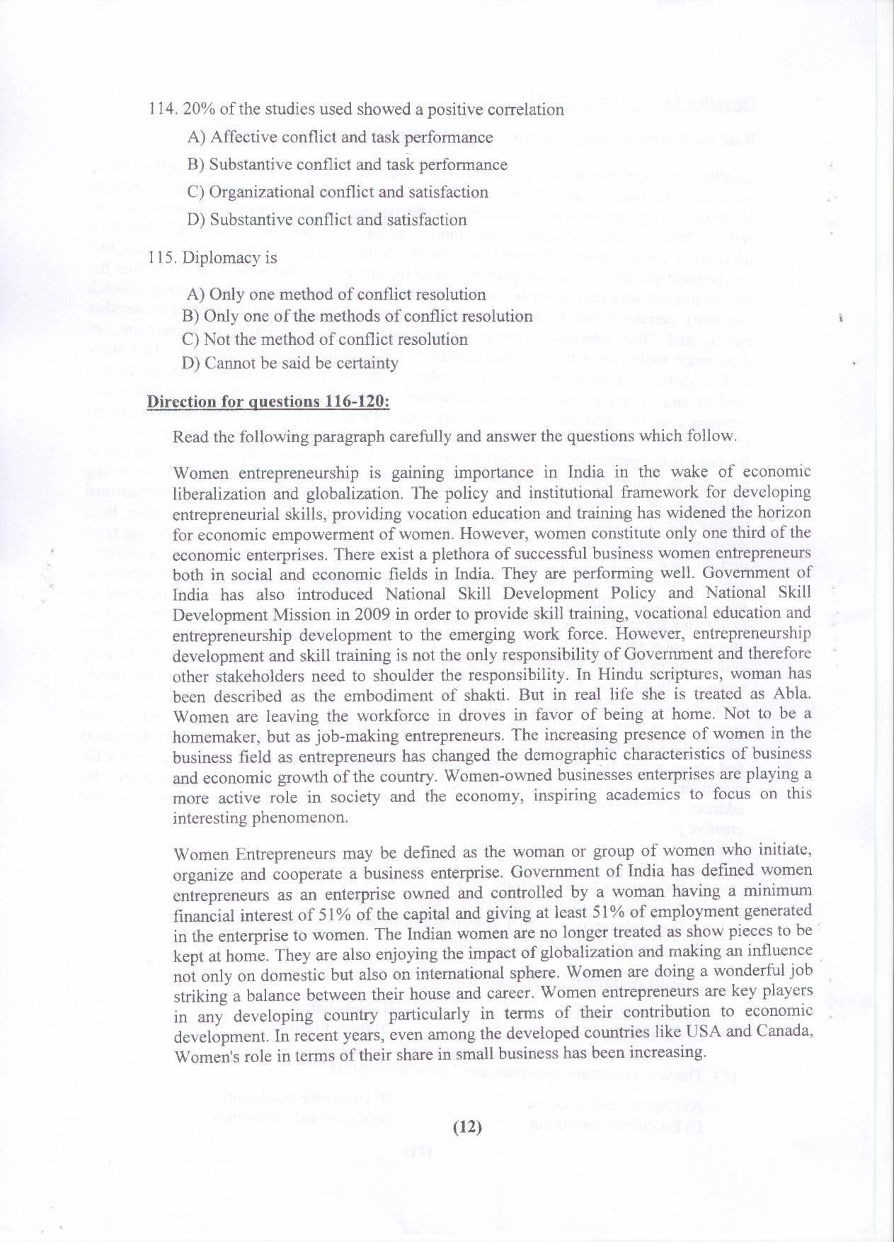 PU MET 2015 Question Booklet with Key - Page 13