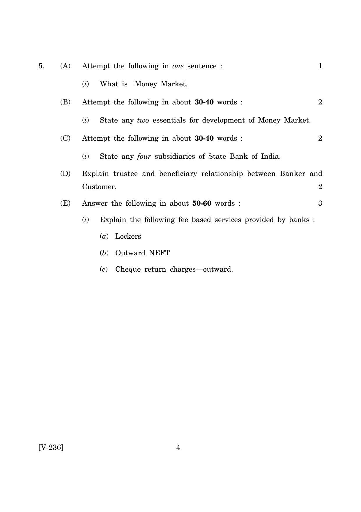 Goa Board Class 12 Banking II   (March 2019) Question Paper - Page 4