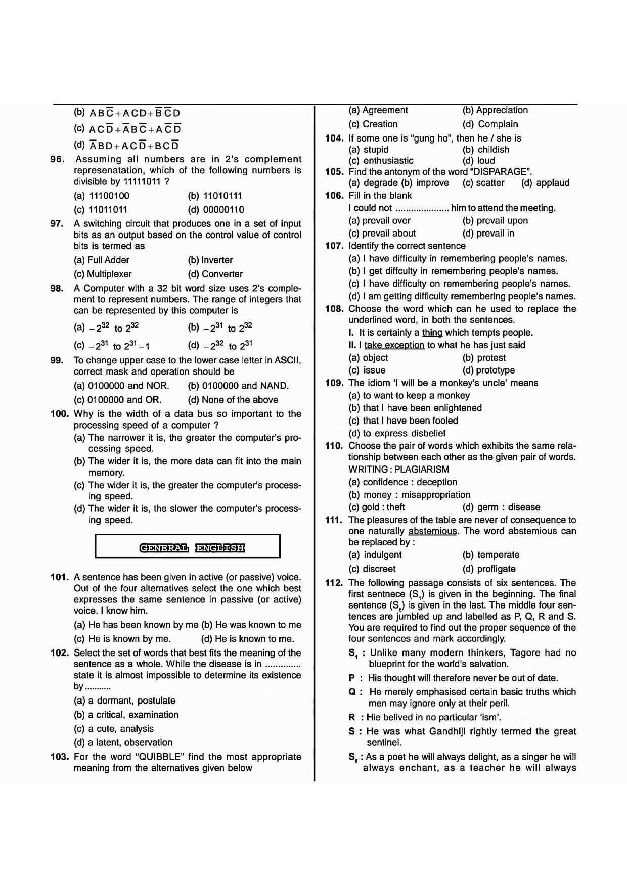 NIMCET 2009 Question Paper - Page 7