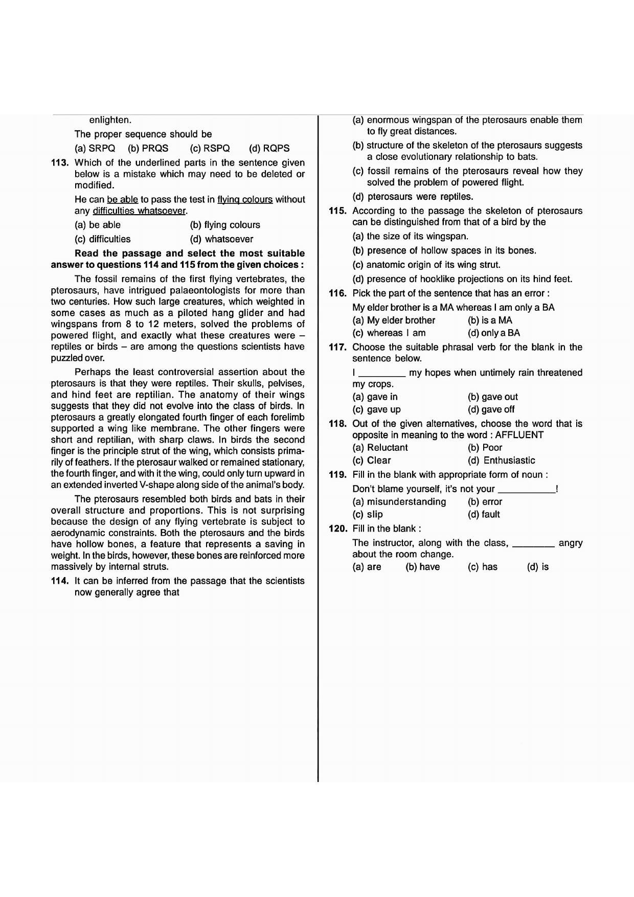 NIMCET 2009 Question Paper - Page 8