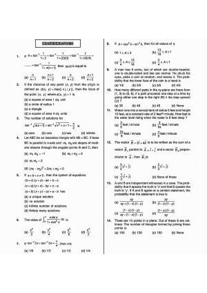NIMCET 2009 Question Paper