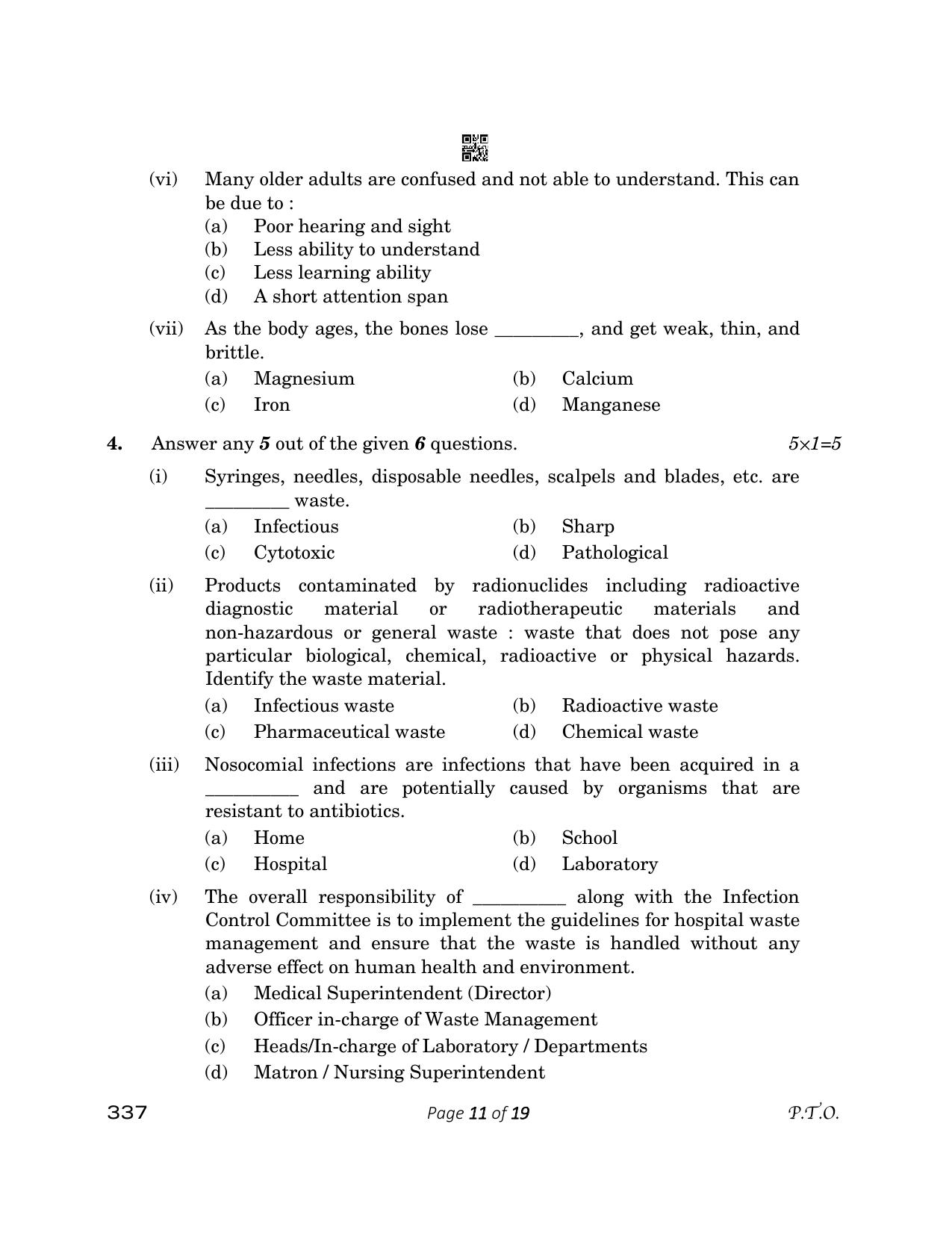 CBSE Class 12 337_Health Care 2023 Question Paper - Page 11