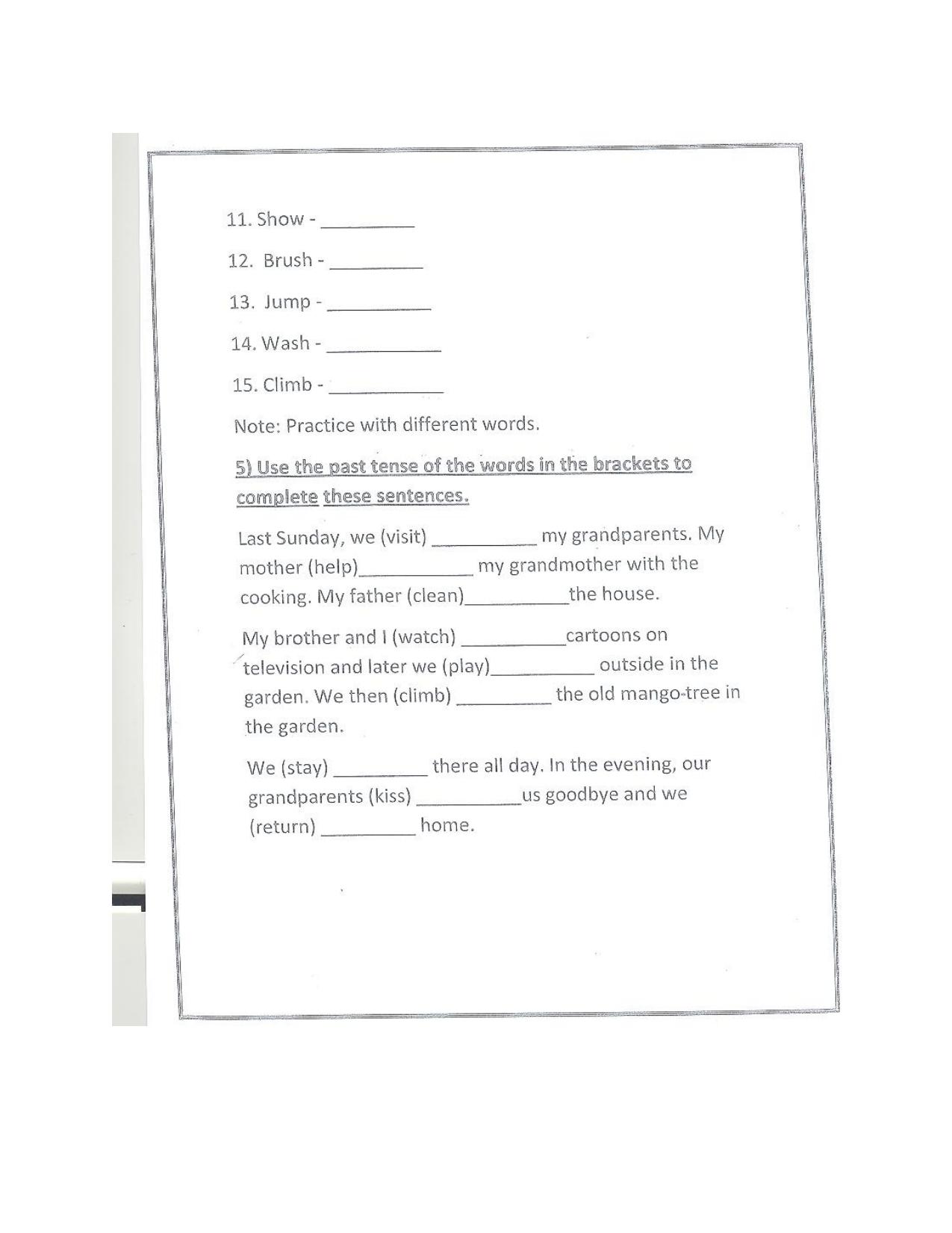 Worksheet for Class 1 English Assignment 73 - Page 12