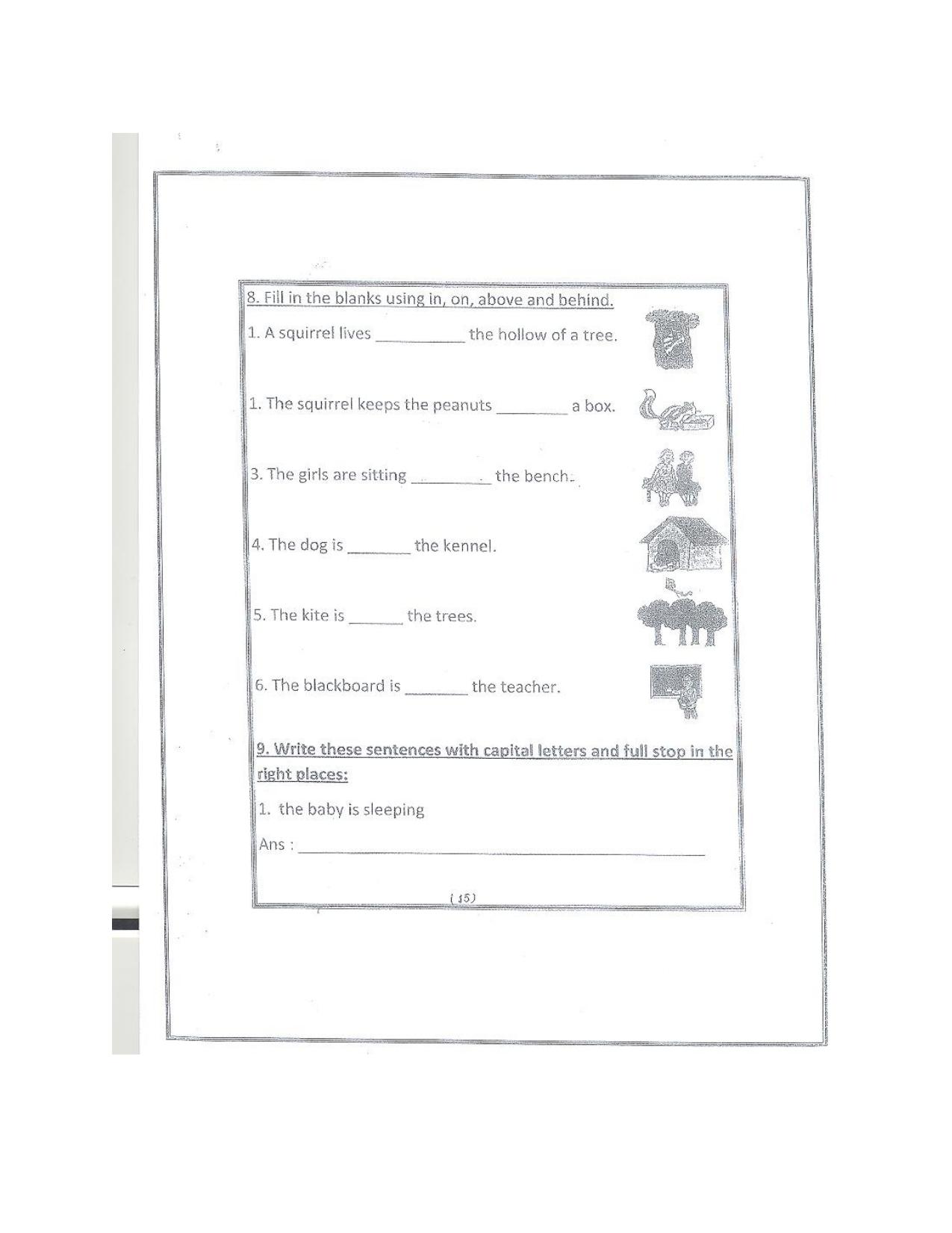Worksheet for Class 1 English Assignment 73 - Page 14