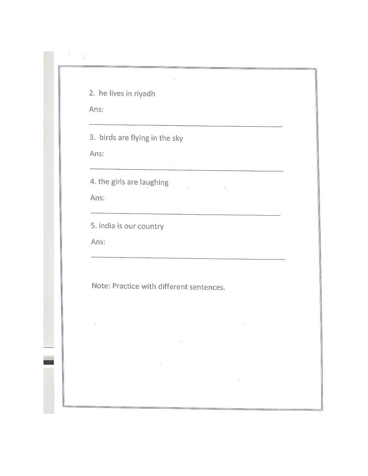Worksheet for Class 1 English Assignment 73 - Page 15