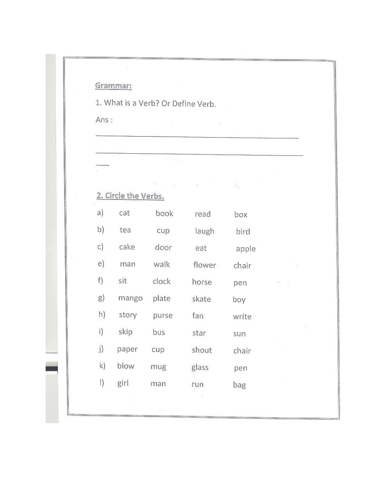 Worksheet for Class 1 English Assignment 73 - Page 16