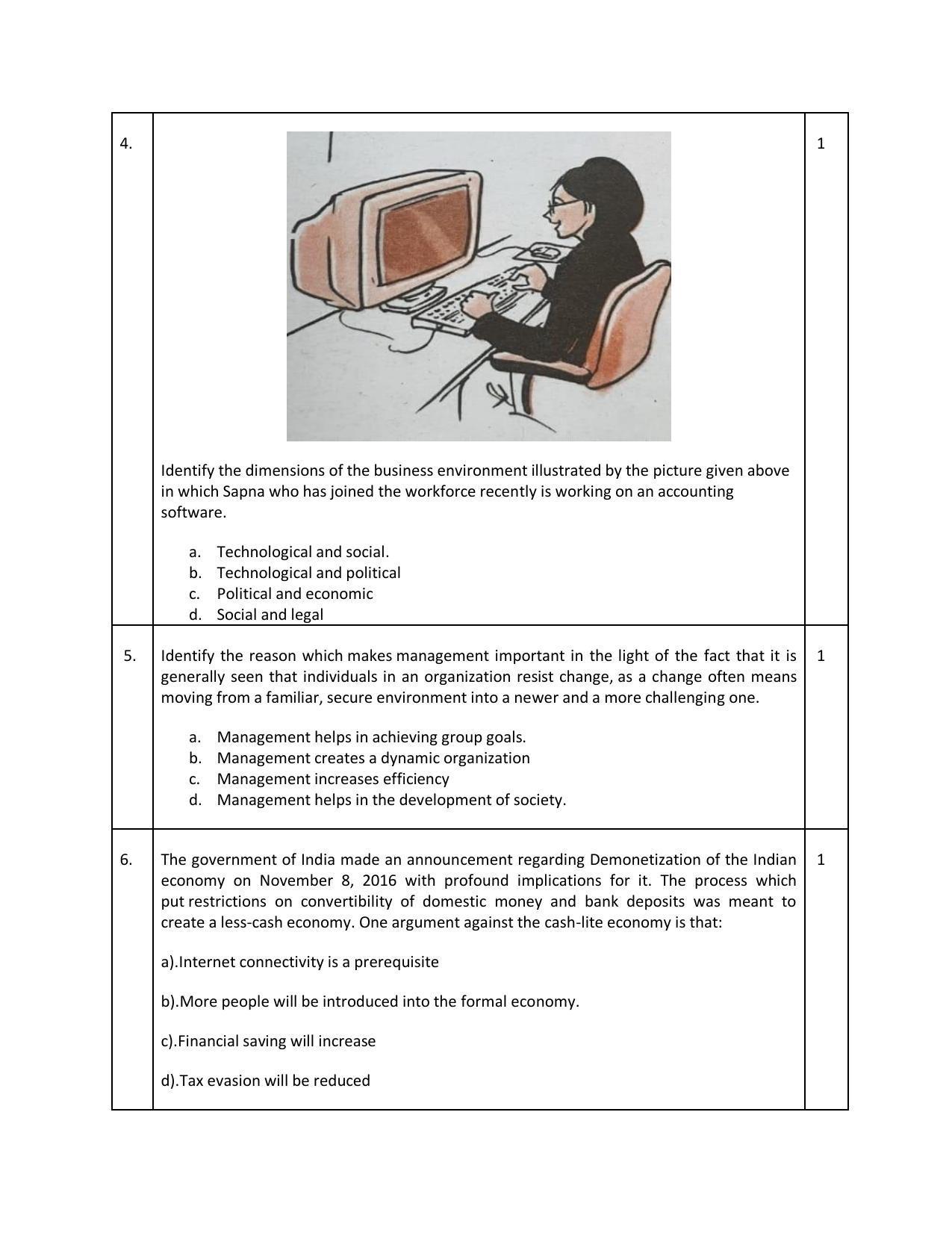 CBSE Class 12 Business Studies Sample Paper 2023 - Page 2