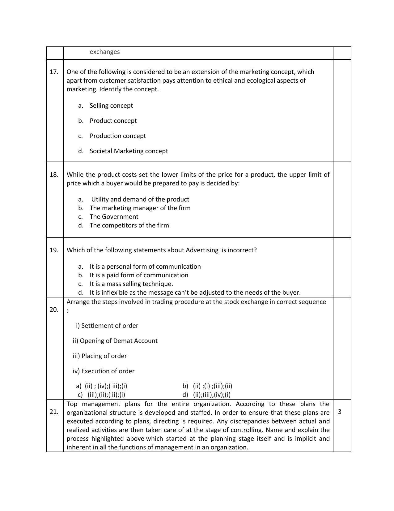 CBSE Class 12 Business Studies Sample Paper 2023 - Page 5